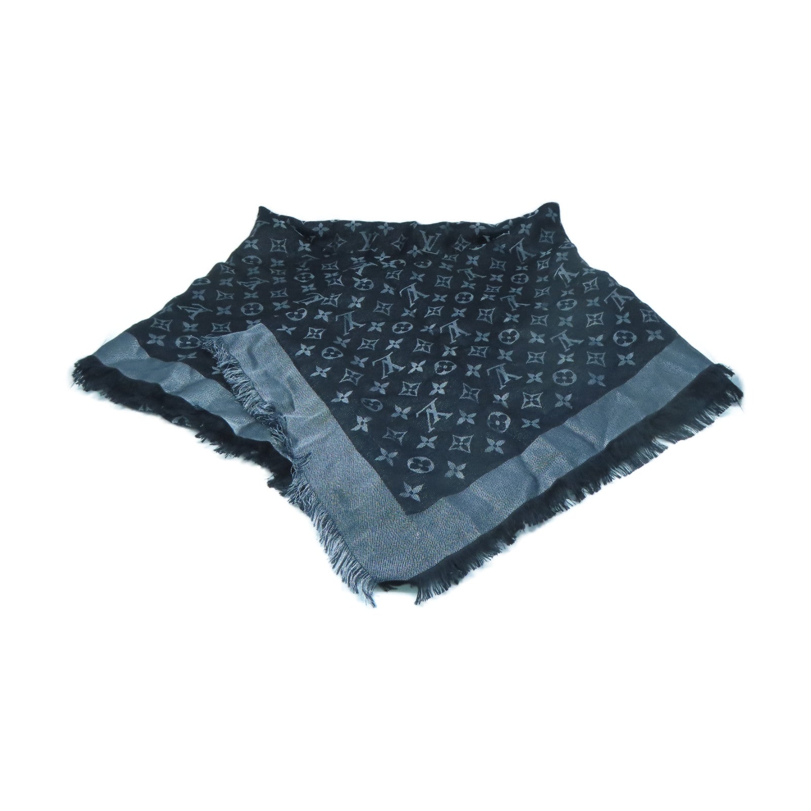 LOUIS VUITTON 羊毛/丝质Scarf丝巾黑色