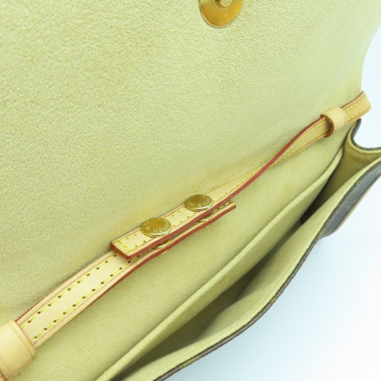 LOUIS VUITTON Monogram Pochette Twin GM金扣肩背袋啡色