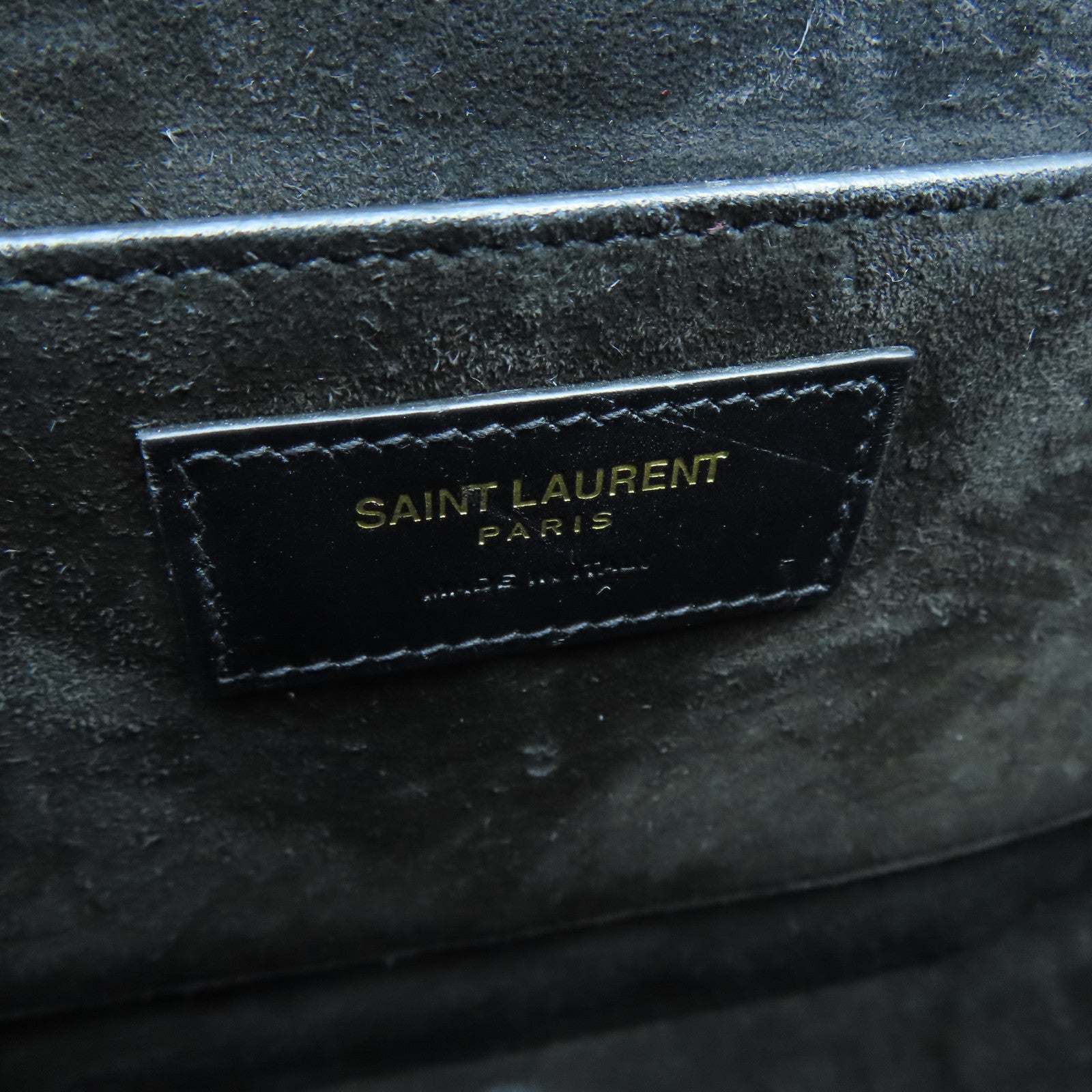 YVES SAINT LAURENT 【激減優惠】牛皮皮革Betty金扣肩背袋黑色