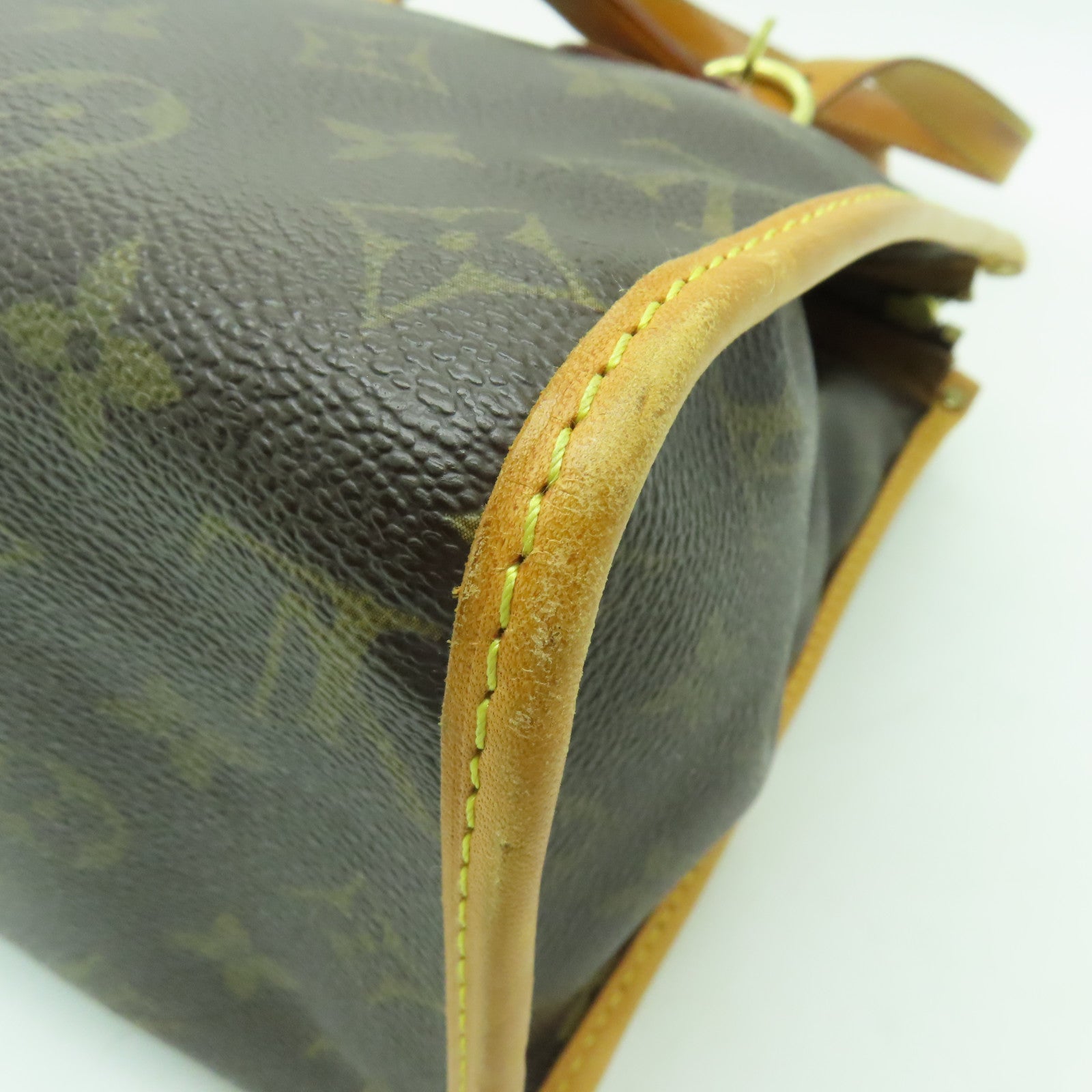 LOUIS VUITTON Monogram Popincourt金扣手挽袋棕色