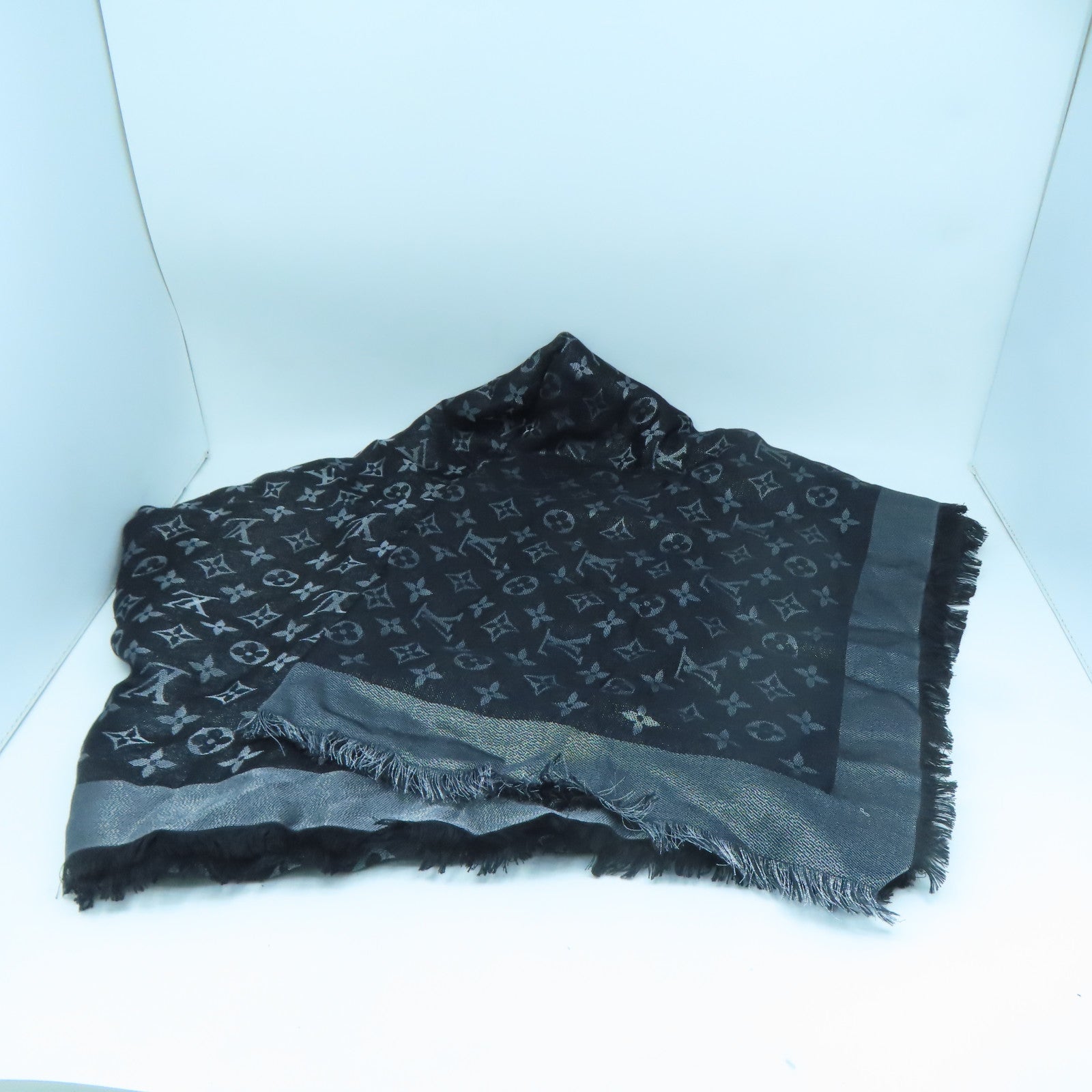 LOUIS VUITTON 羊毛/丝质Scarf丝巾黑色