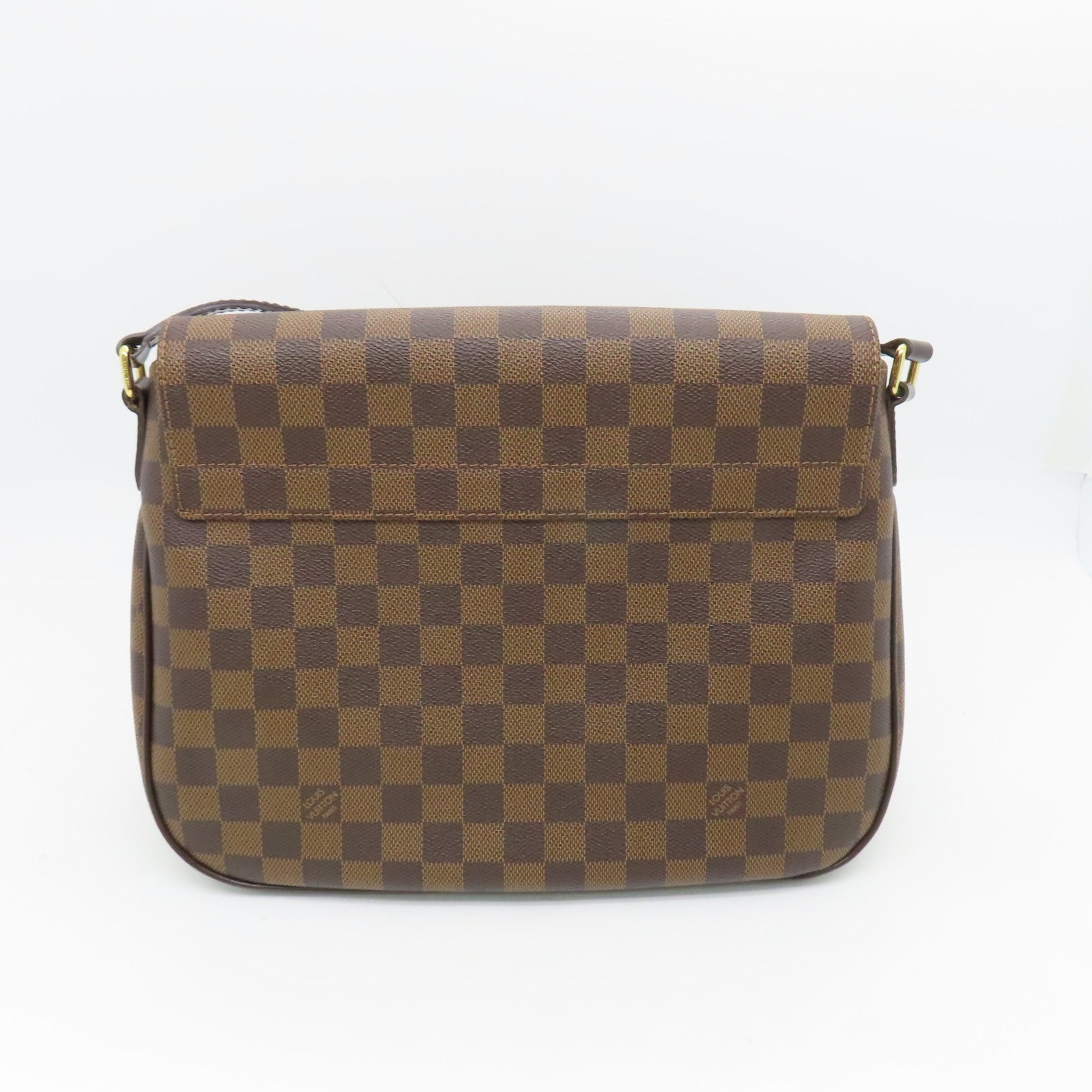 LOUIS VUITTON Damier Besace Rosebery Gold Buckle Shoulder Bag Brown