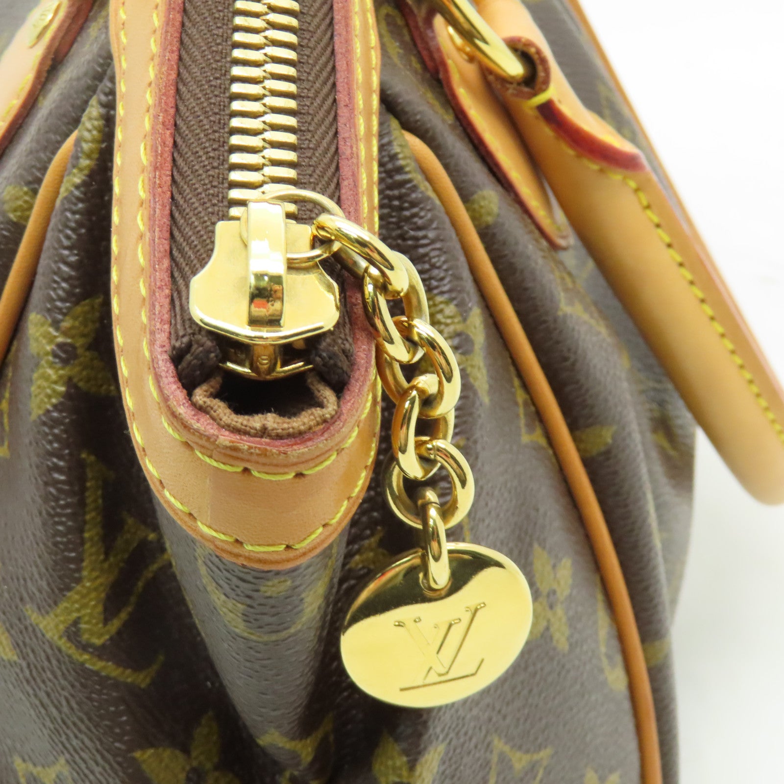 LOUIS VUITTON Monogram Tivoli PM金扣手挽袋啡色