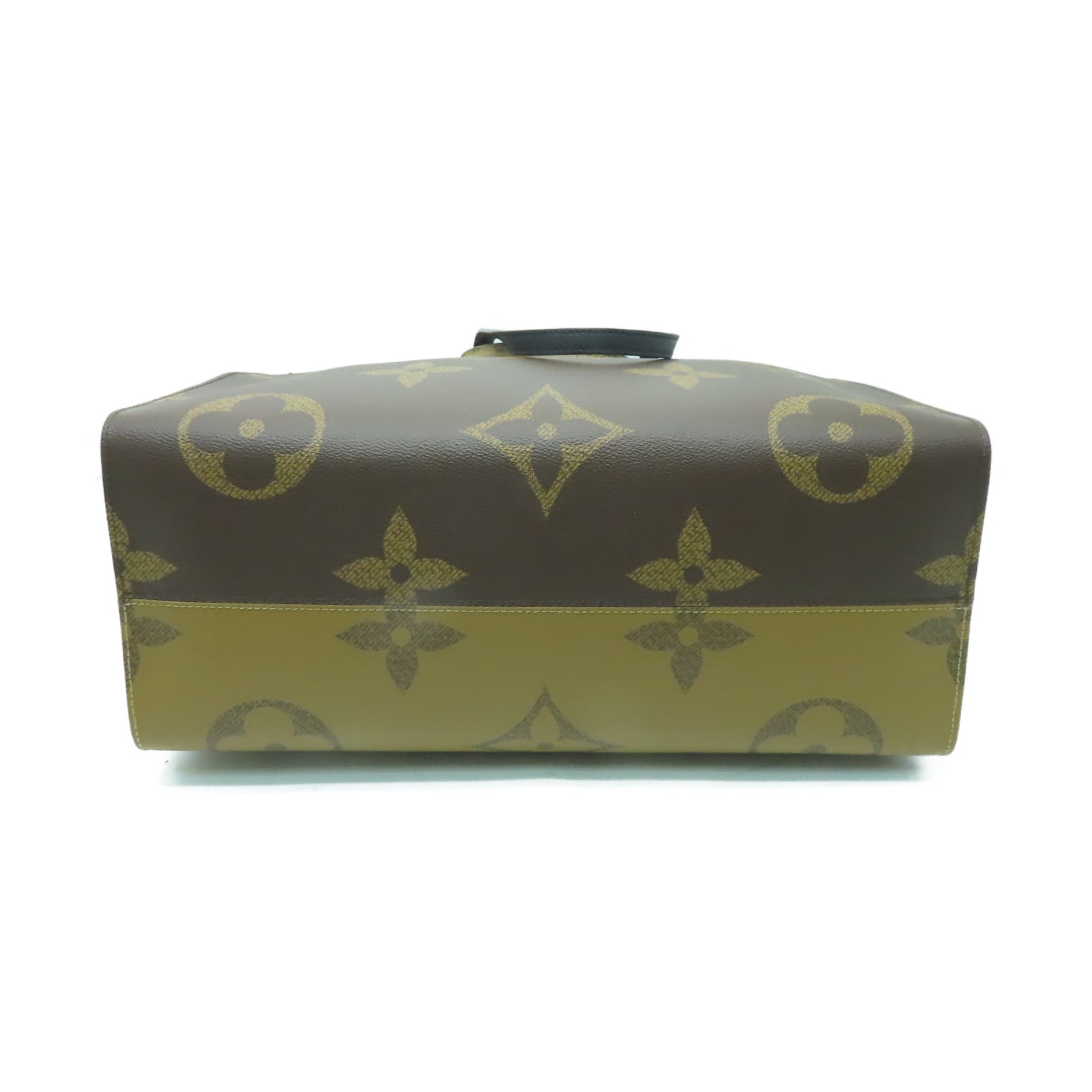 LOUIS VUITTON 【激減優惠】Monogram Reverse On The Go GM金扣肩背袋棕色