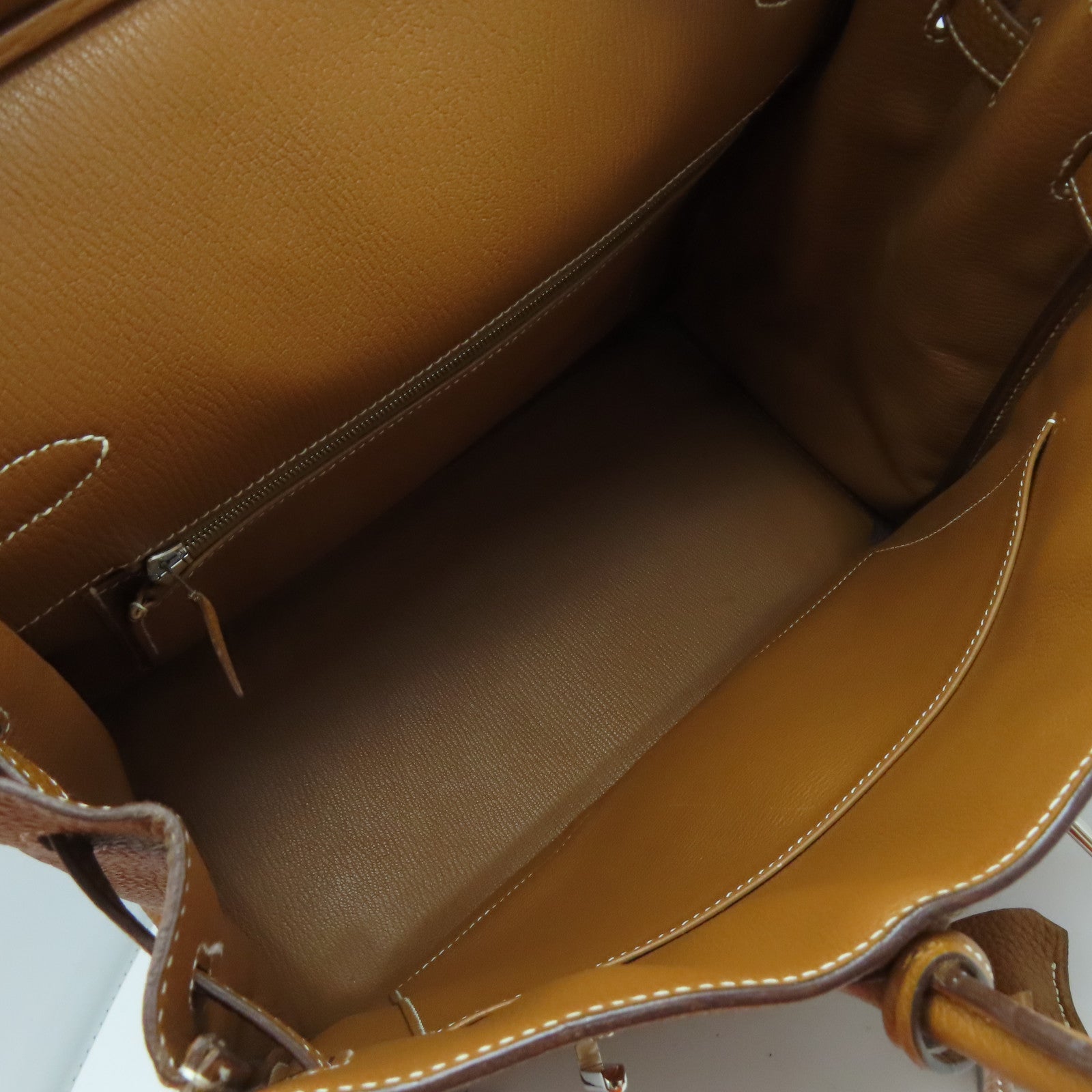 HERMES Togo皮革Haut a Courroies 32銀扣手挽袋啡色
