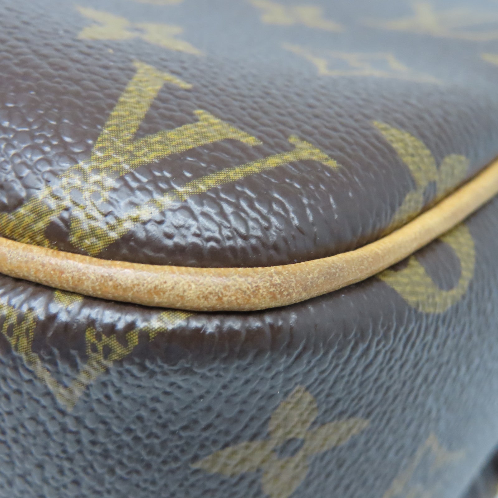 LOUIS VUITTON Monogram Reporter金扣肩背袋棕色