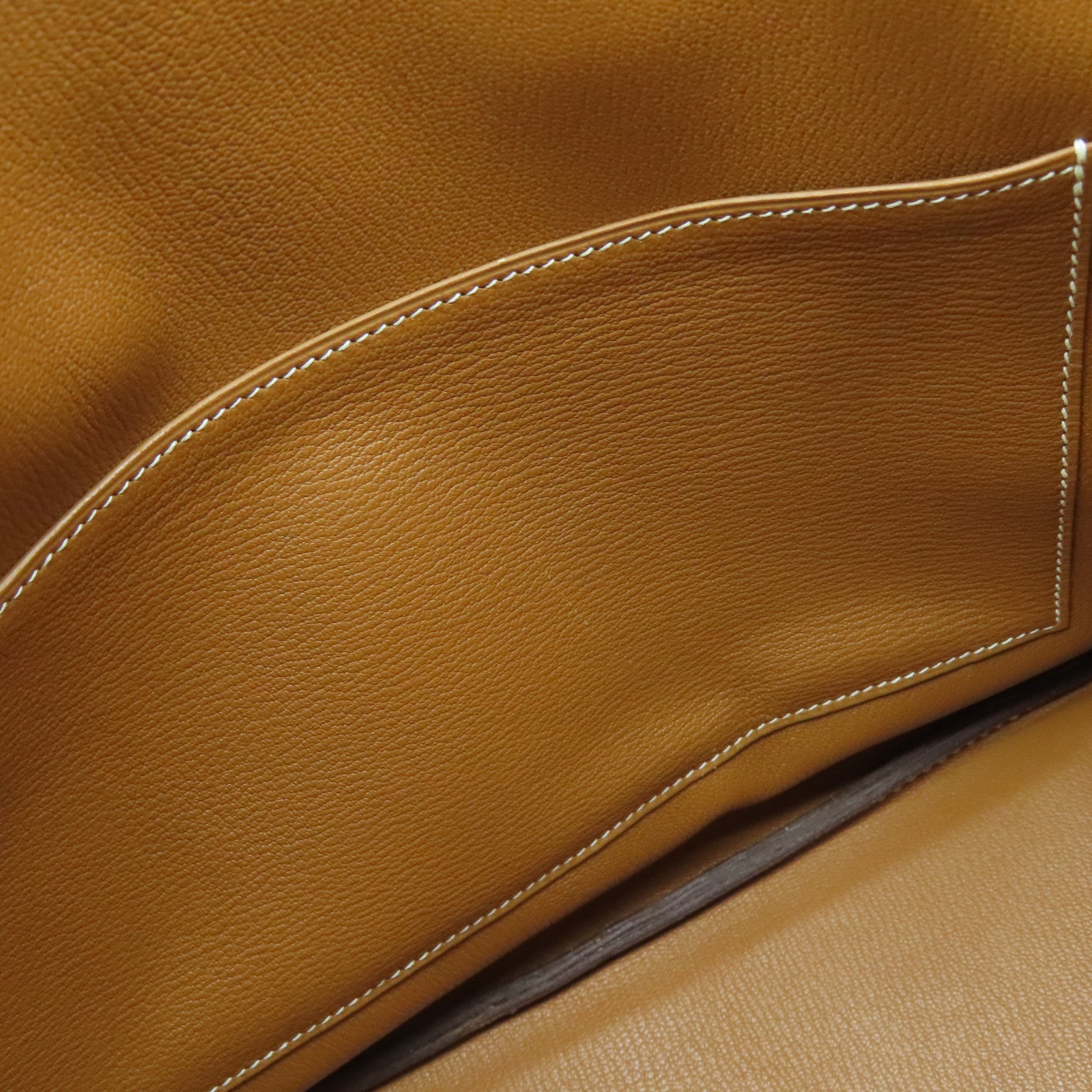 HERMES Togo皮革Haut a Courroies 32銀扣手挽袋啡色