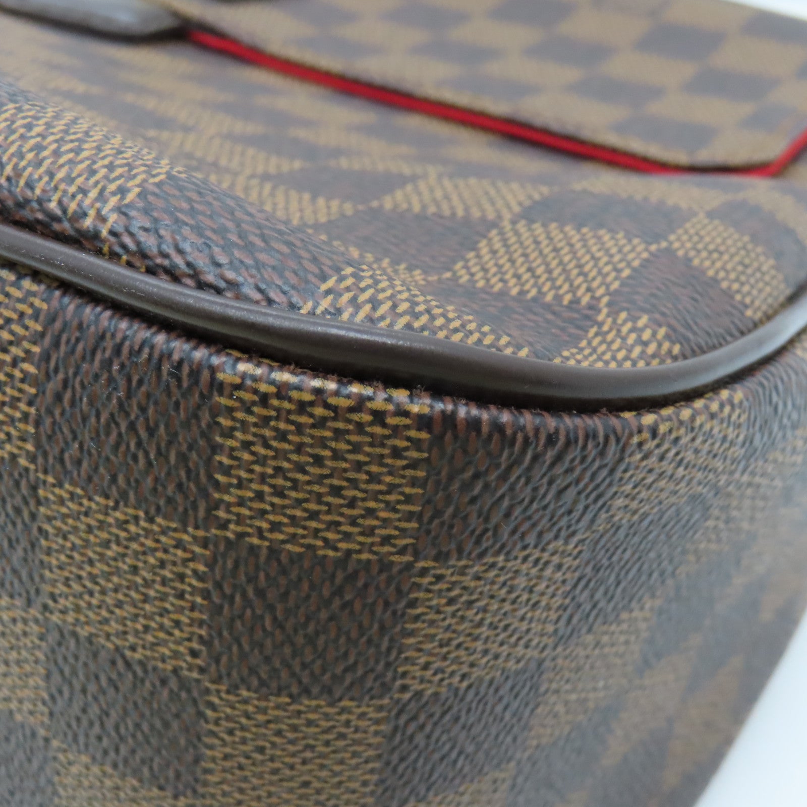 LOUIS VUITTON Damier Besace Rosebery Gold Buckle Shoulder Bag Brown