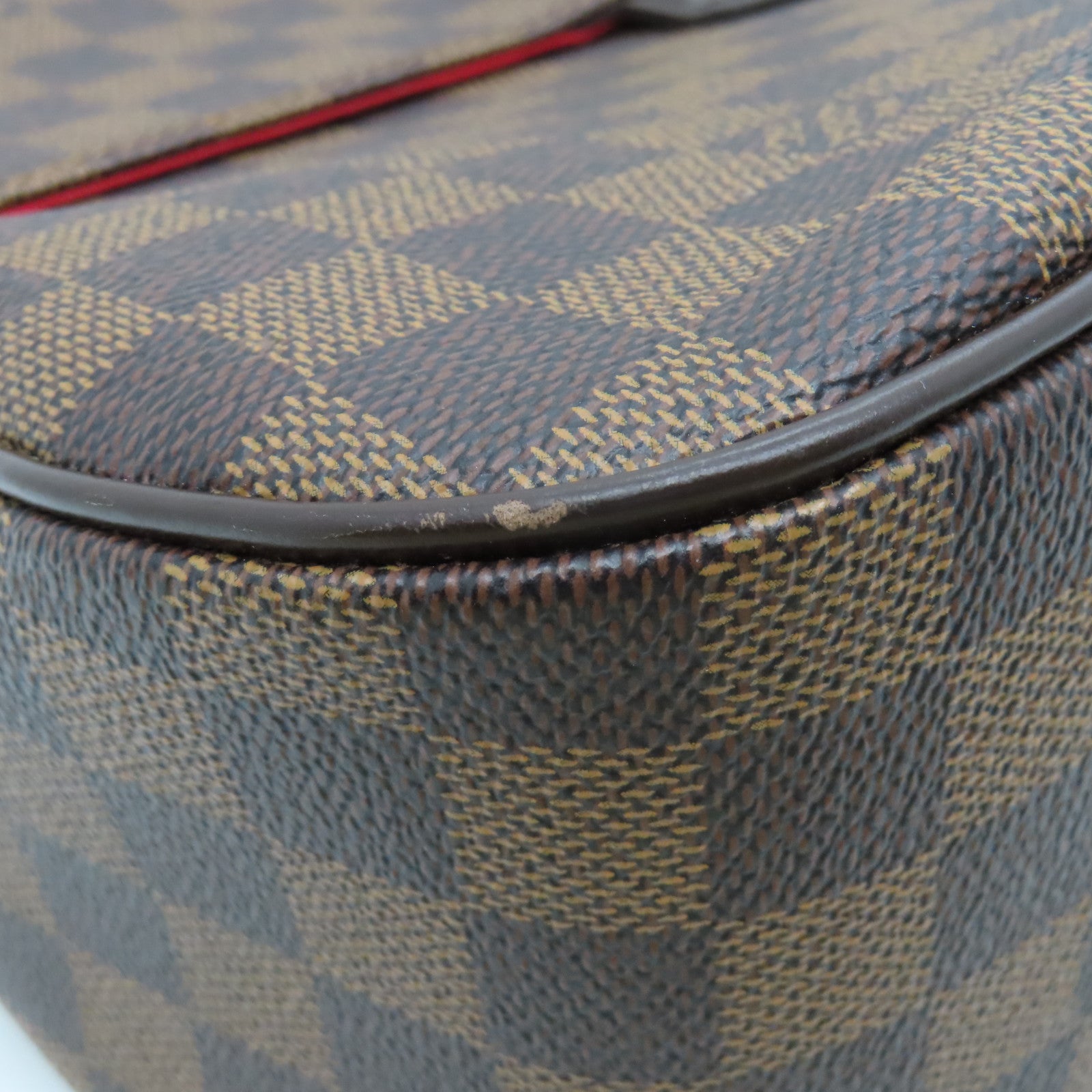 LOUIS VUITTON Damier Besace Rosebery Gold Buckle Shoulder Bag Brown