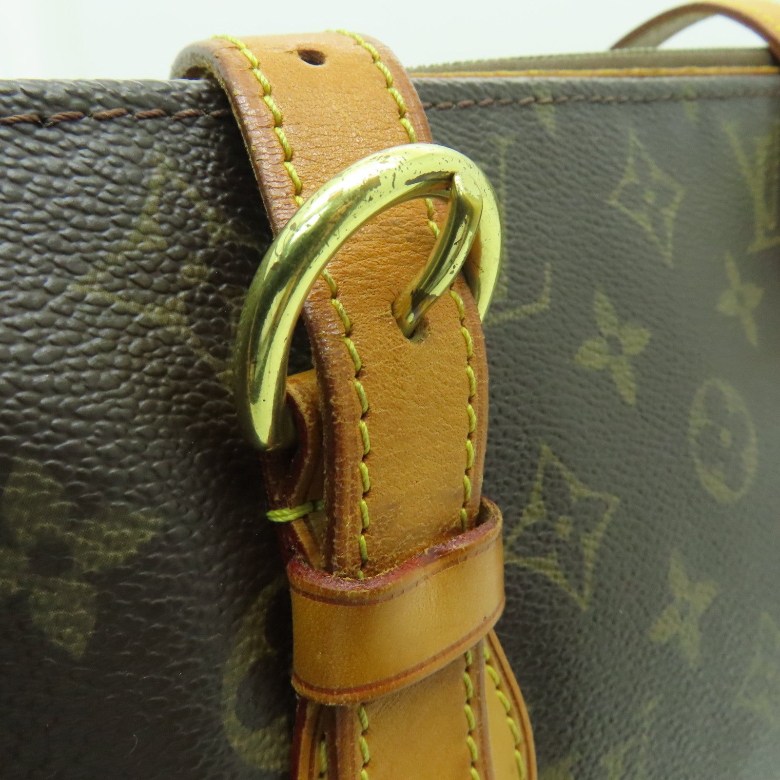 LOUIS VUITTON Monogram Popincourt金扣手挽袋棕色