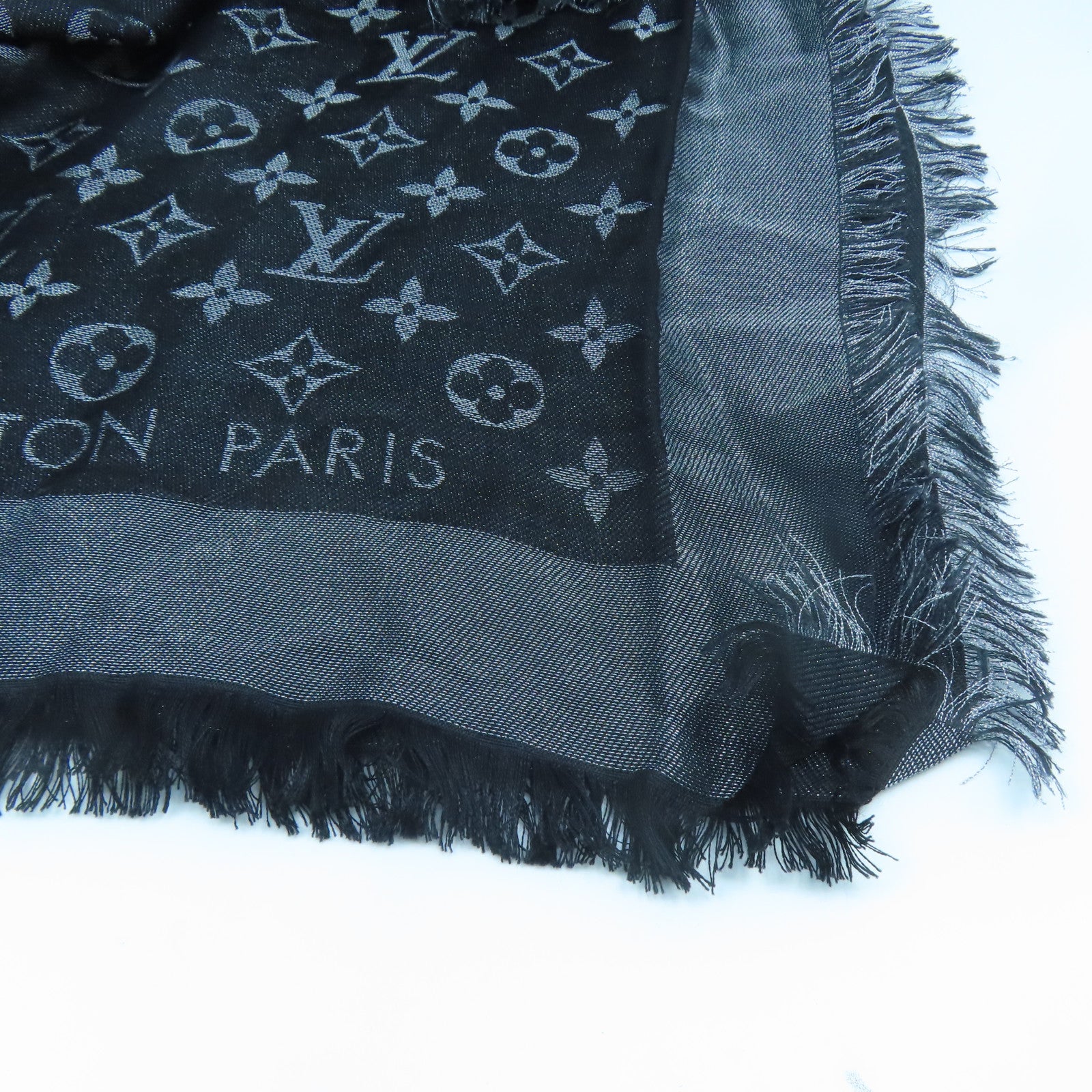 LOUIS VUITTON 羊毛/丝质Scarf丝巾黑色