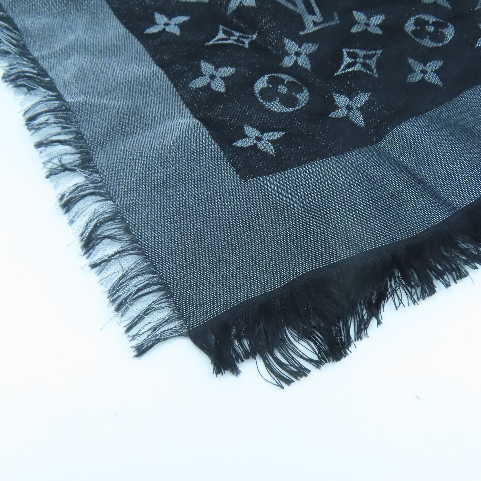 LOUIS VUITTON 羊毛/丝质Scarf丝巾黑色