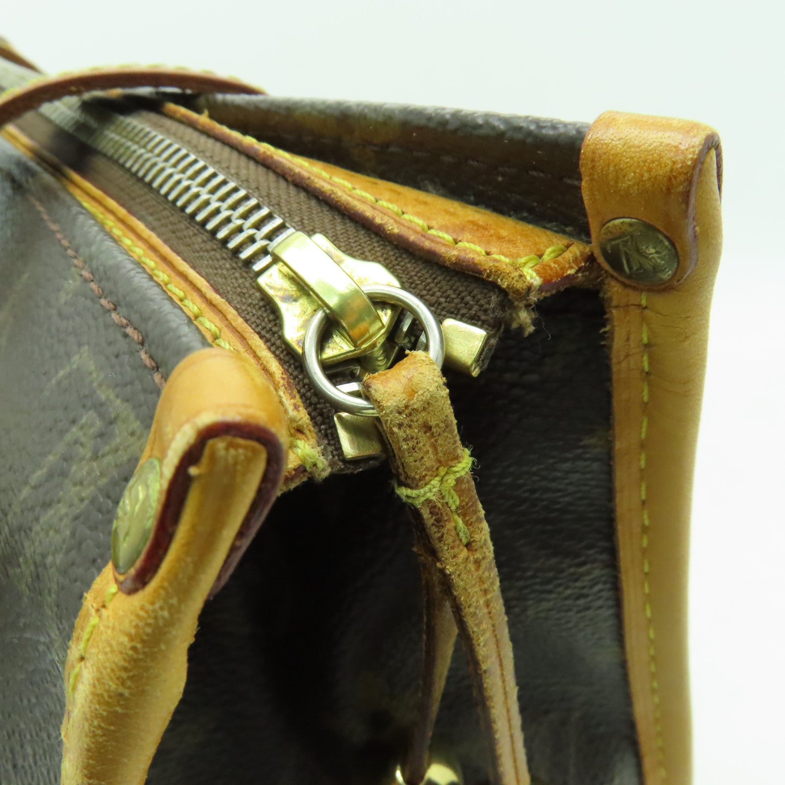 LOUIS VUITTON Monogram Popincourt金扣手挽袋棕色