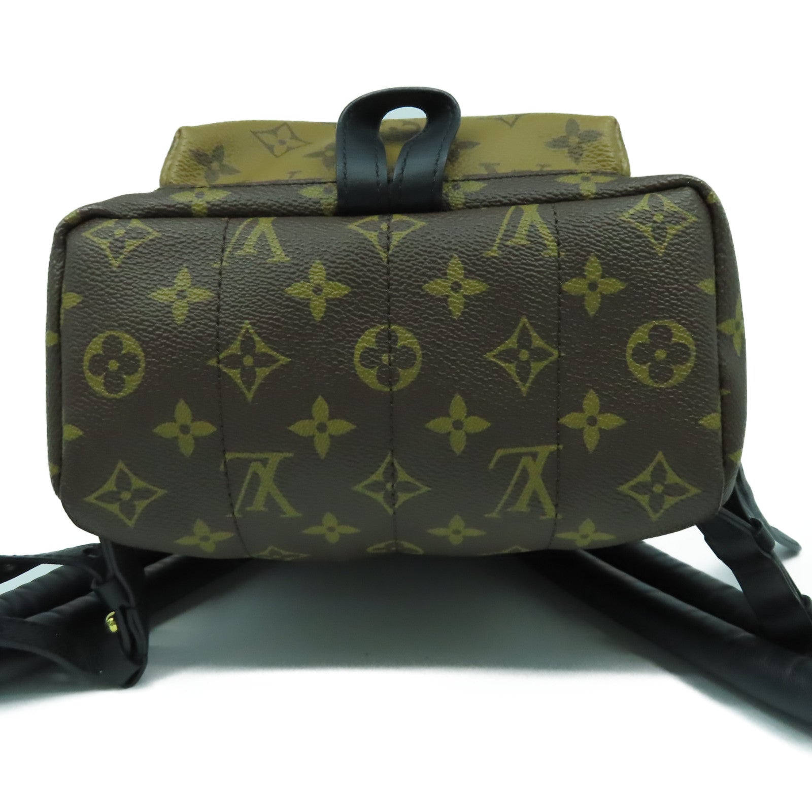 LOUIS VUITTON Monogram Reverse Palm Springs金扣背包啡色