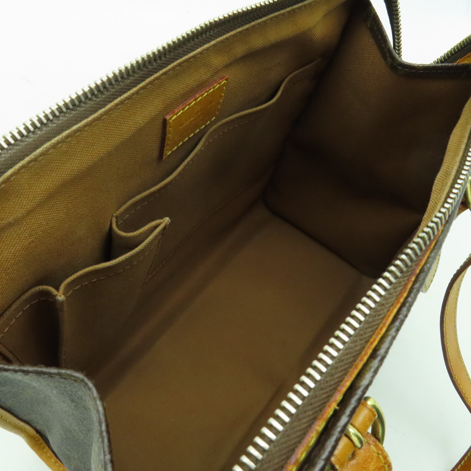 LOUIS VUITTON Monogram Popincourt金扣手挽袋棕色