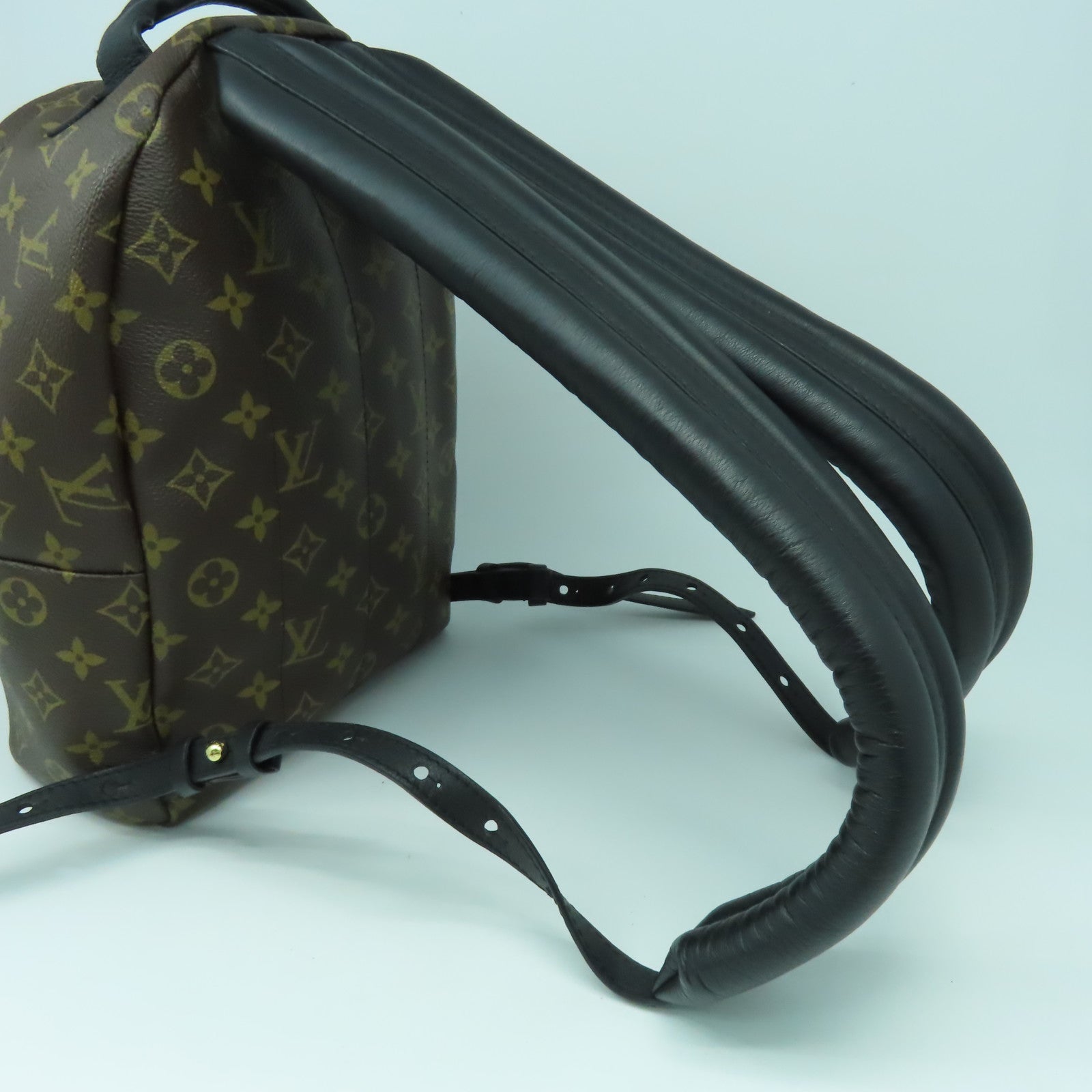 LOUIS VUITTON Monogram Reverse Palm Springs金扣背包啡色