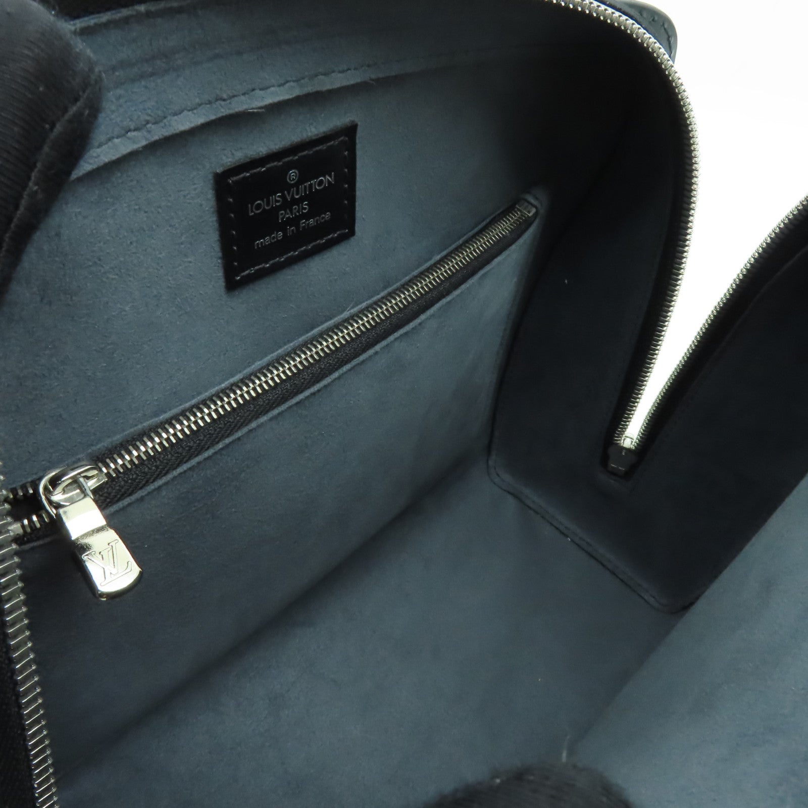 LOUIS VUITTON Epi Pont-Neuf銀扣手挽袋黑色