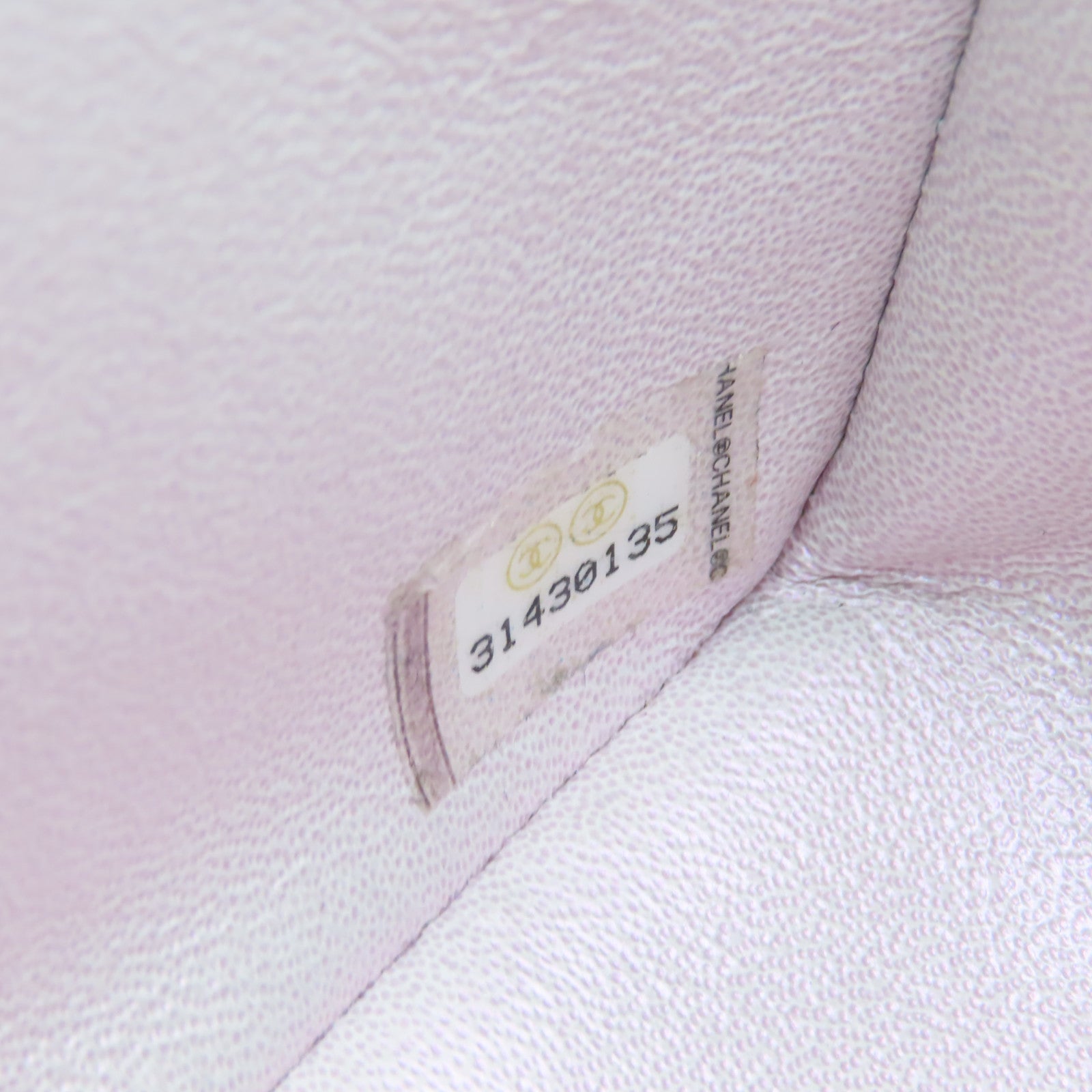CHANEL 菱格羊皮皮革Chain Shoulder Bag金扣鏈帶手挽肩背兩用袋白色