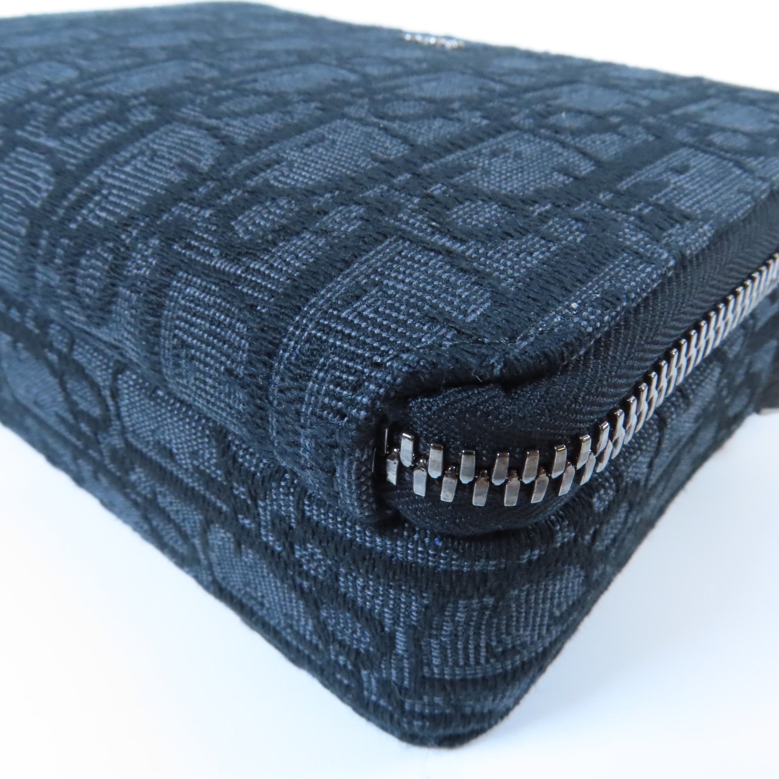 Dior 帆布Pouch with Strap銀扣肩背袋黑色