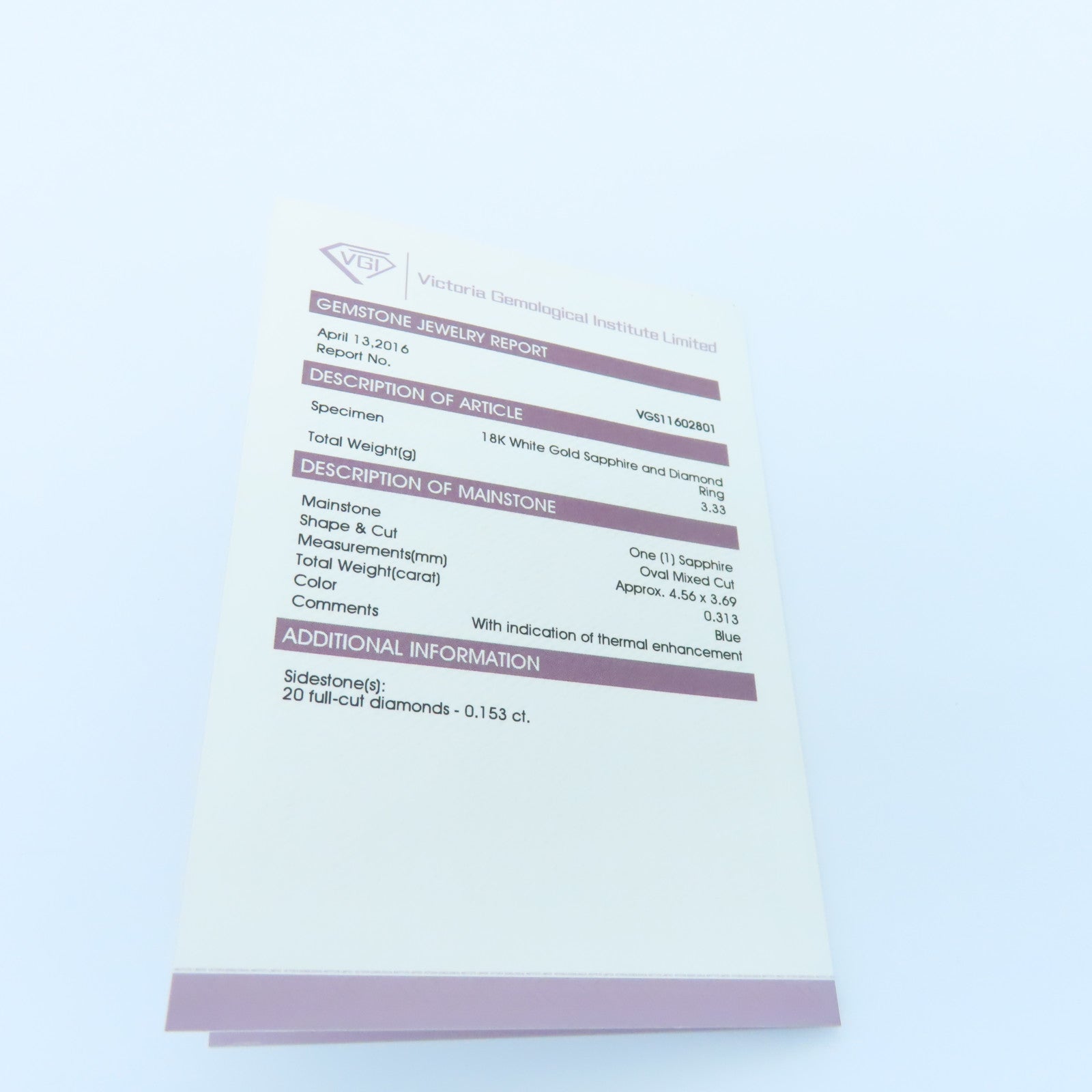 JEWELRY 18K White Gold Sapphire Ring Sapphire Ring US#5.75