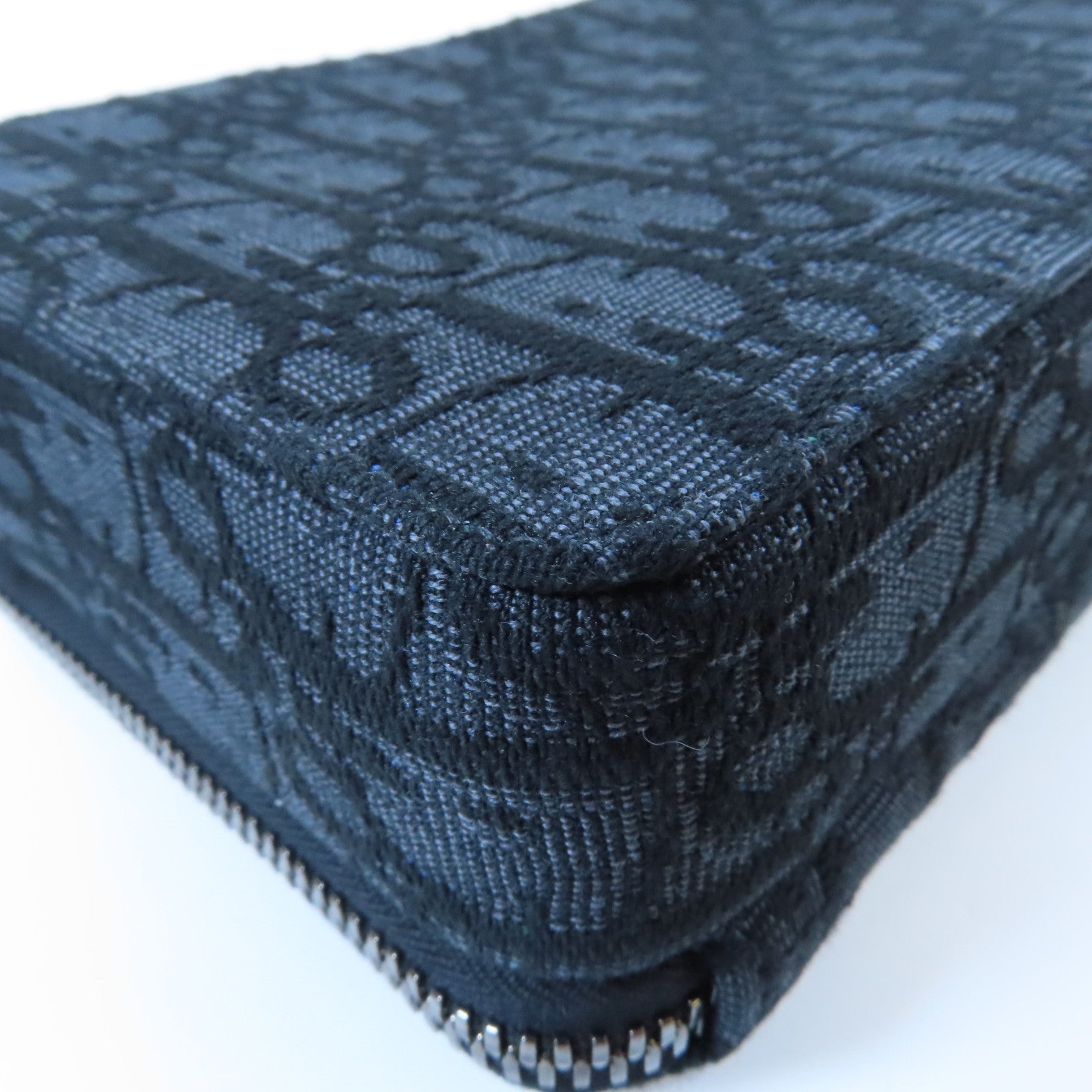 Dior 帆布Pouch with Strap銀扣肩背袋黑色
