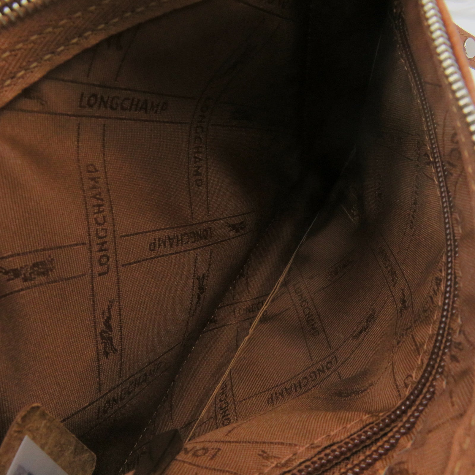 Longchamp 牛皮皮革Shoulder Bag肩背袋啡色