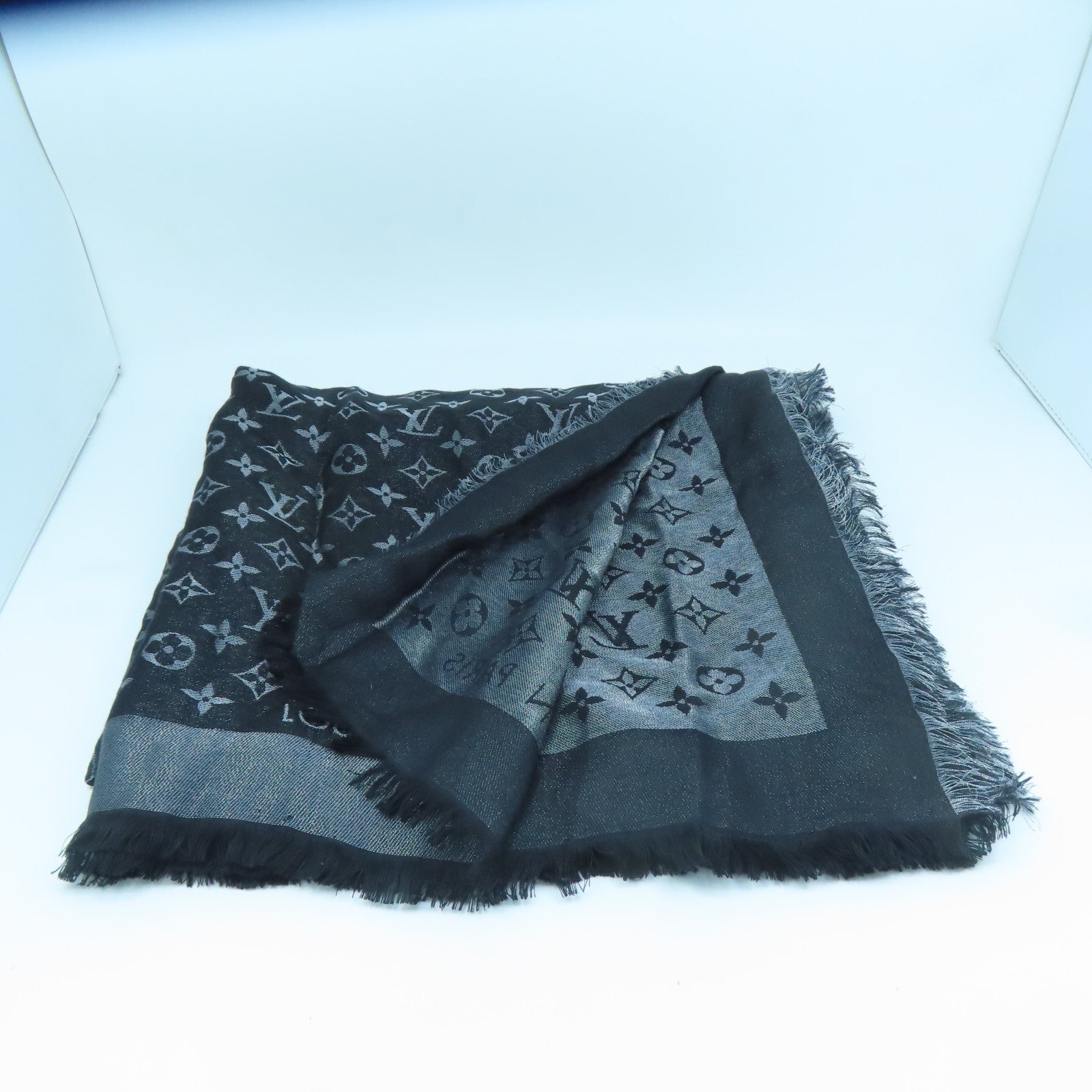 LOUIS VUITTON 羊毛/丝质Scarf丝巾黑色