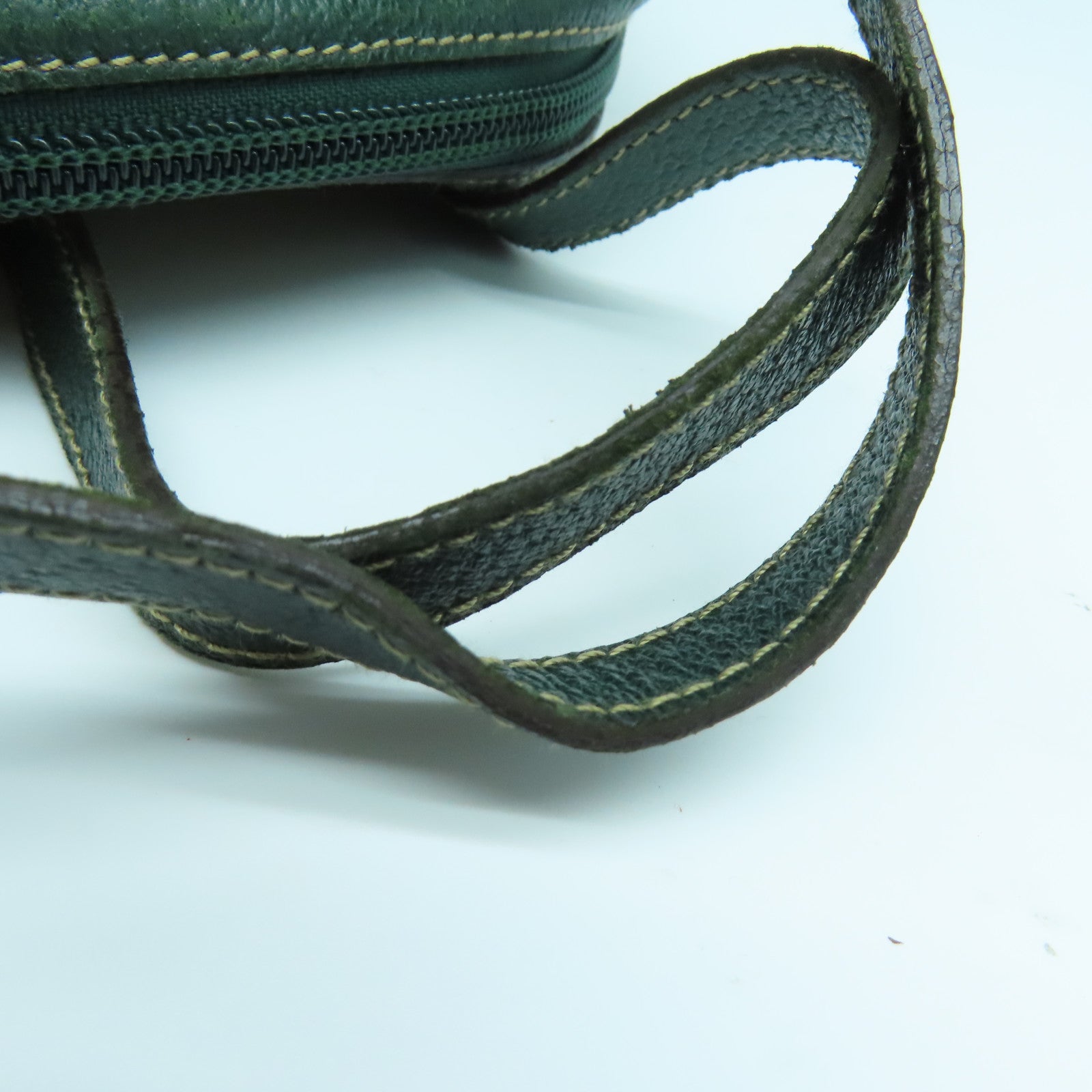 GUCCI 帆布Hand Bag綠扣/金扣手挽袋啡色/綠色