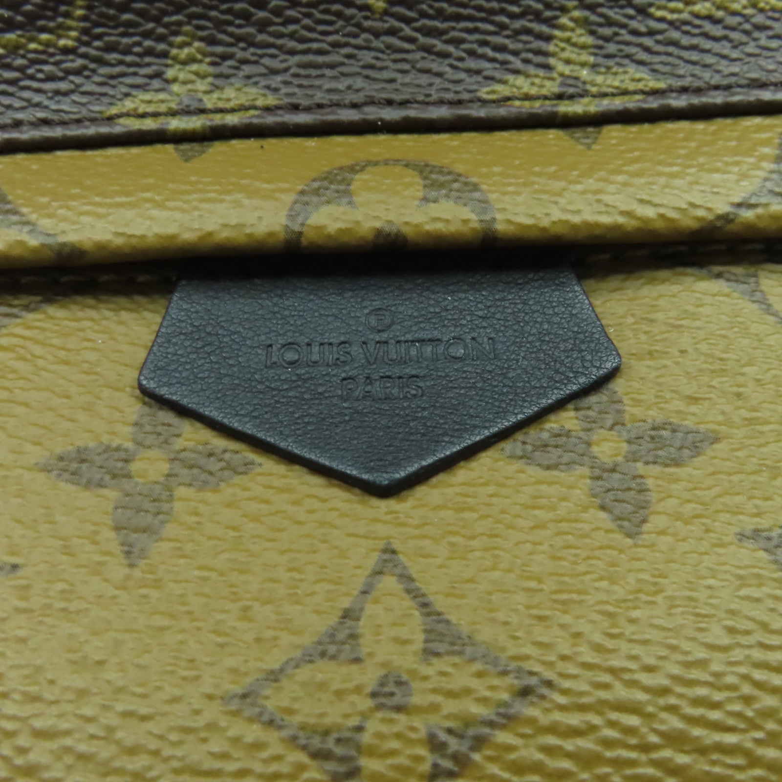 LOUIS VUITTON Monogram Reverse Palm Springs金扣背包啡色