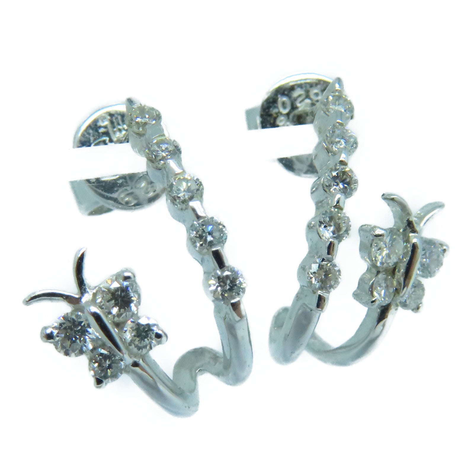 JEWELRY 18K White Gold Diamond Earrings 0.29ct Diamond Earrings