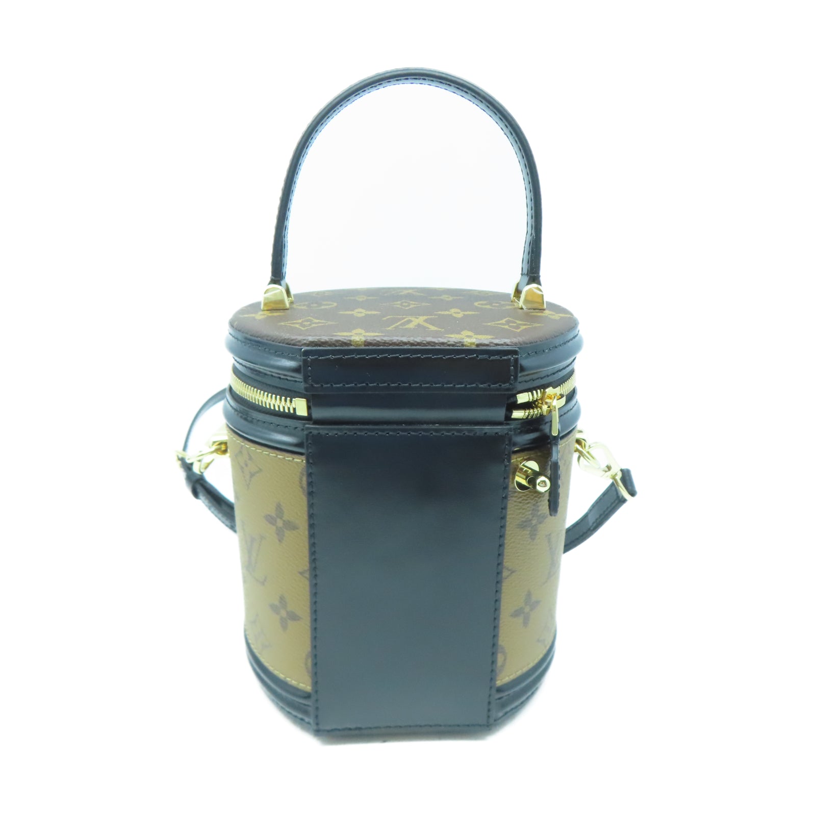 LOUIS VUITTON 【激減優惠】Monogram Reverse Cannes金扣手挽肩背兩用袋棕色