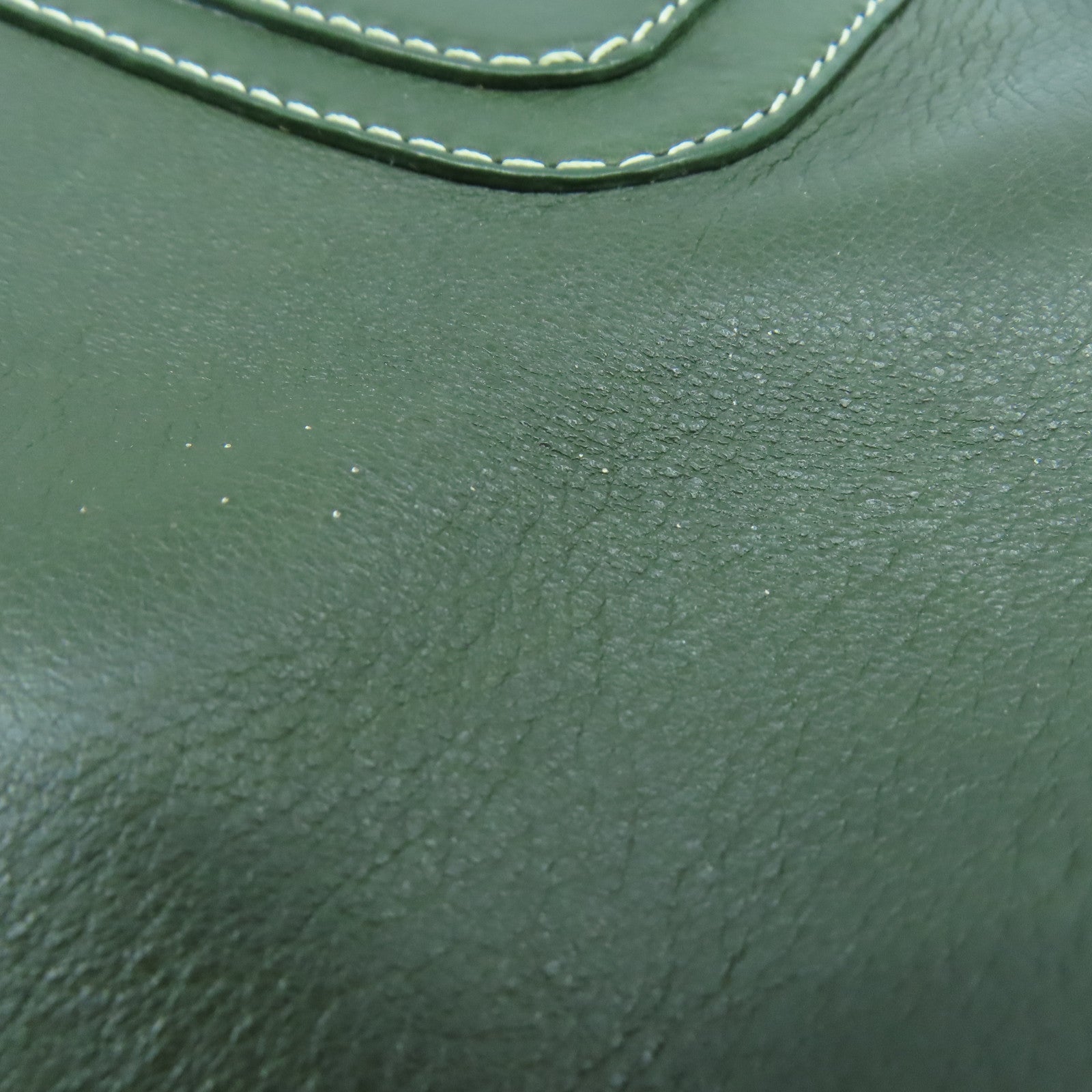 CELINE 牛皮皮革Tote Bag銀扣手挽袋綠色
