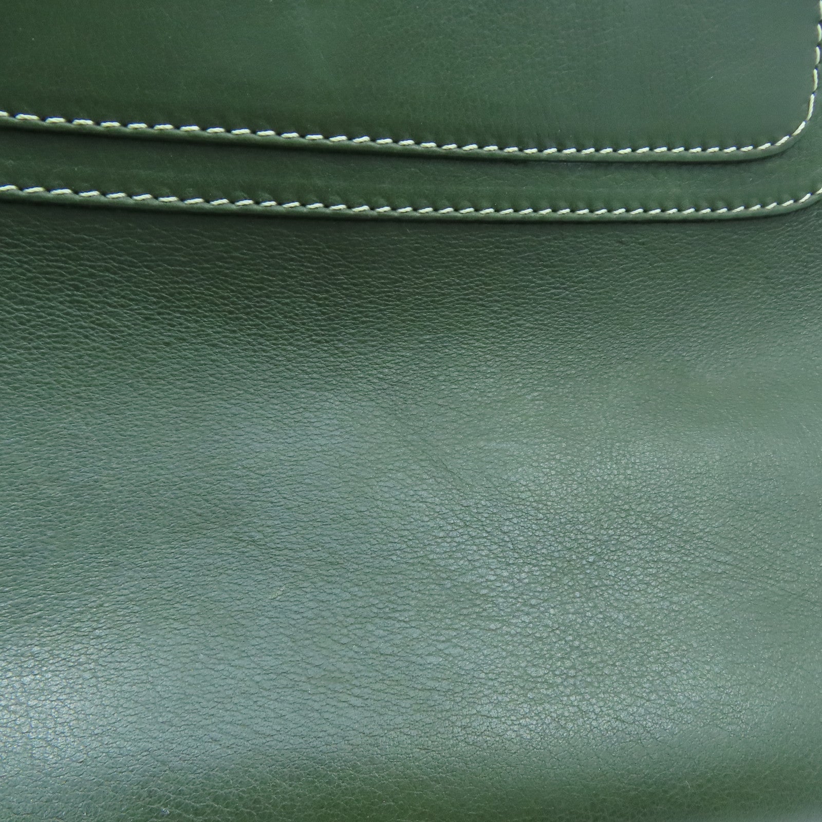 CELINE 牛皮皮革Tote Bag銀扣手挽袋綠色