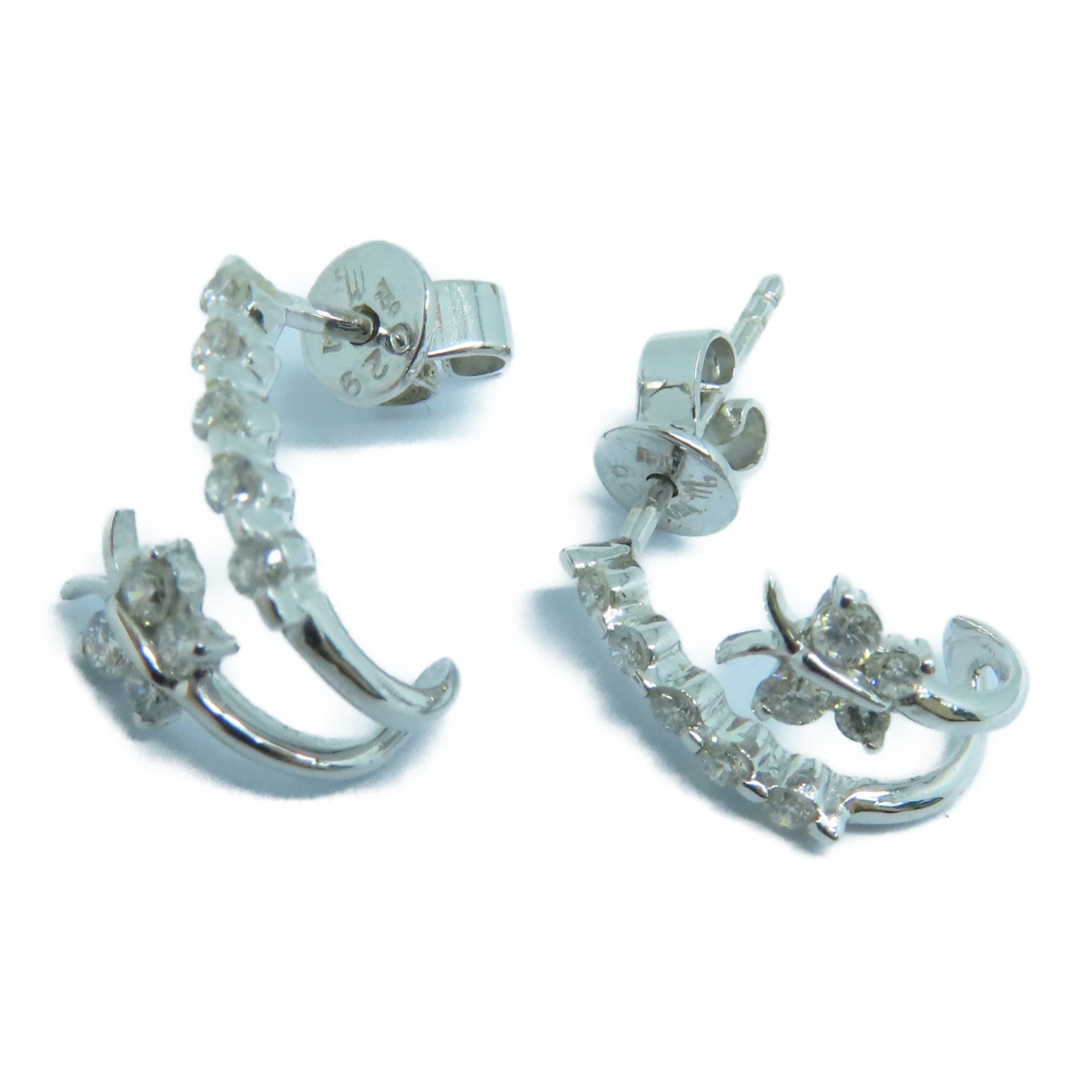 JEWELRY 18K White Gold Diamond Earrings 0.29ct Diamond Earrings