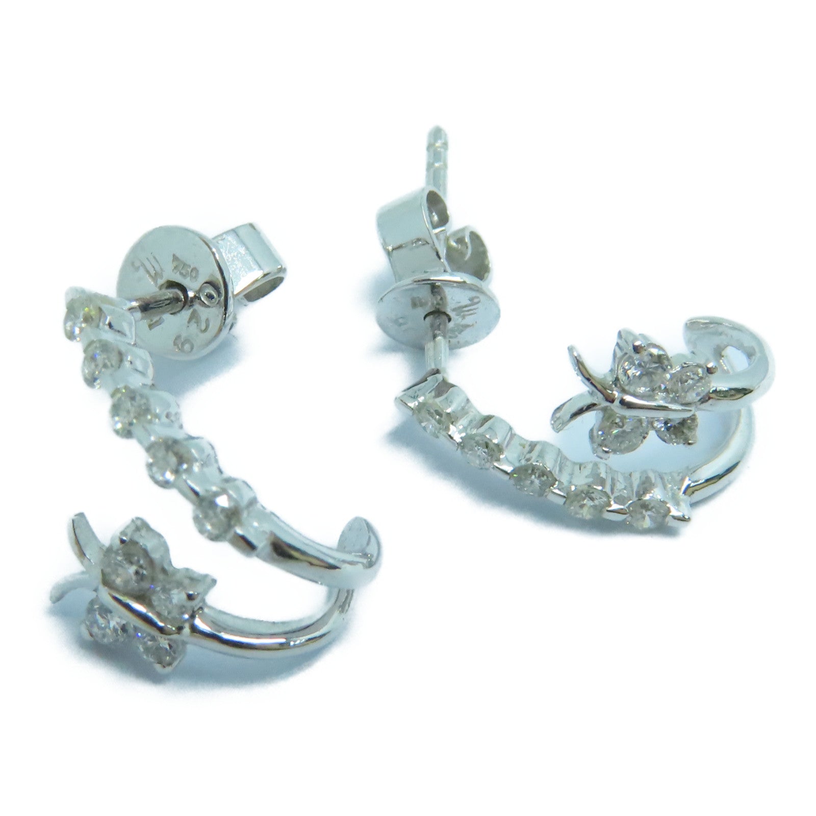 JEWELRY 18K White Gold Diamond Earrings 0.29ct Diamond Earrings