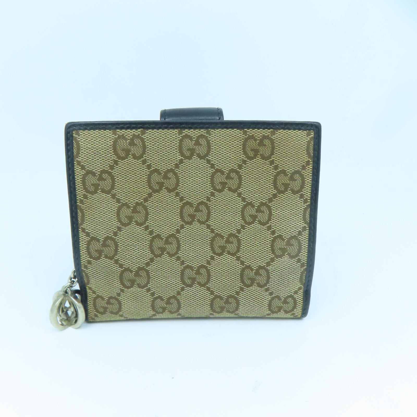 GUCCI 帆布Wallet银扣钱包啡色