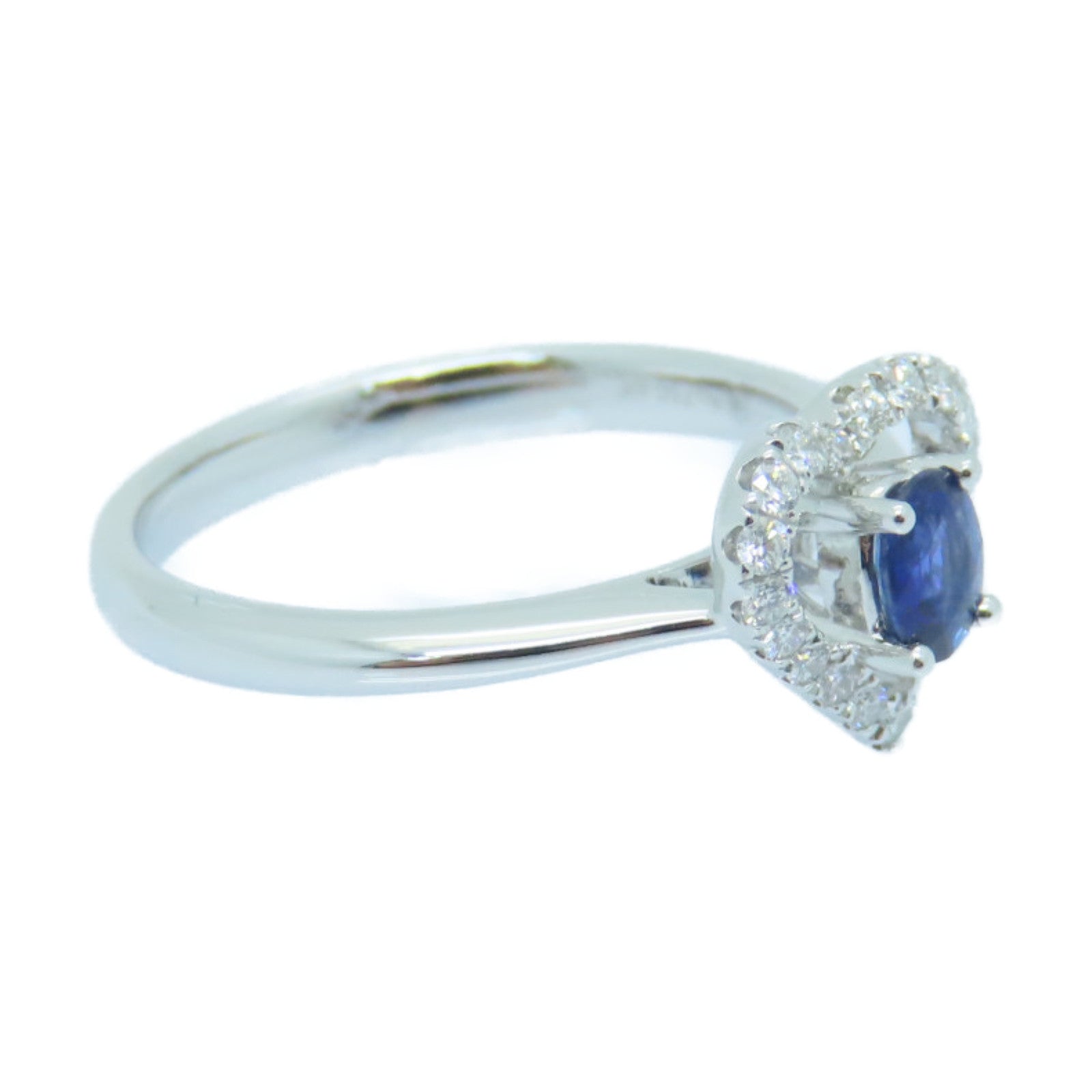 JEWELRY 18K White Gold Sapphire Ring Sapphire Ring US#5.75