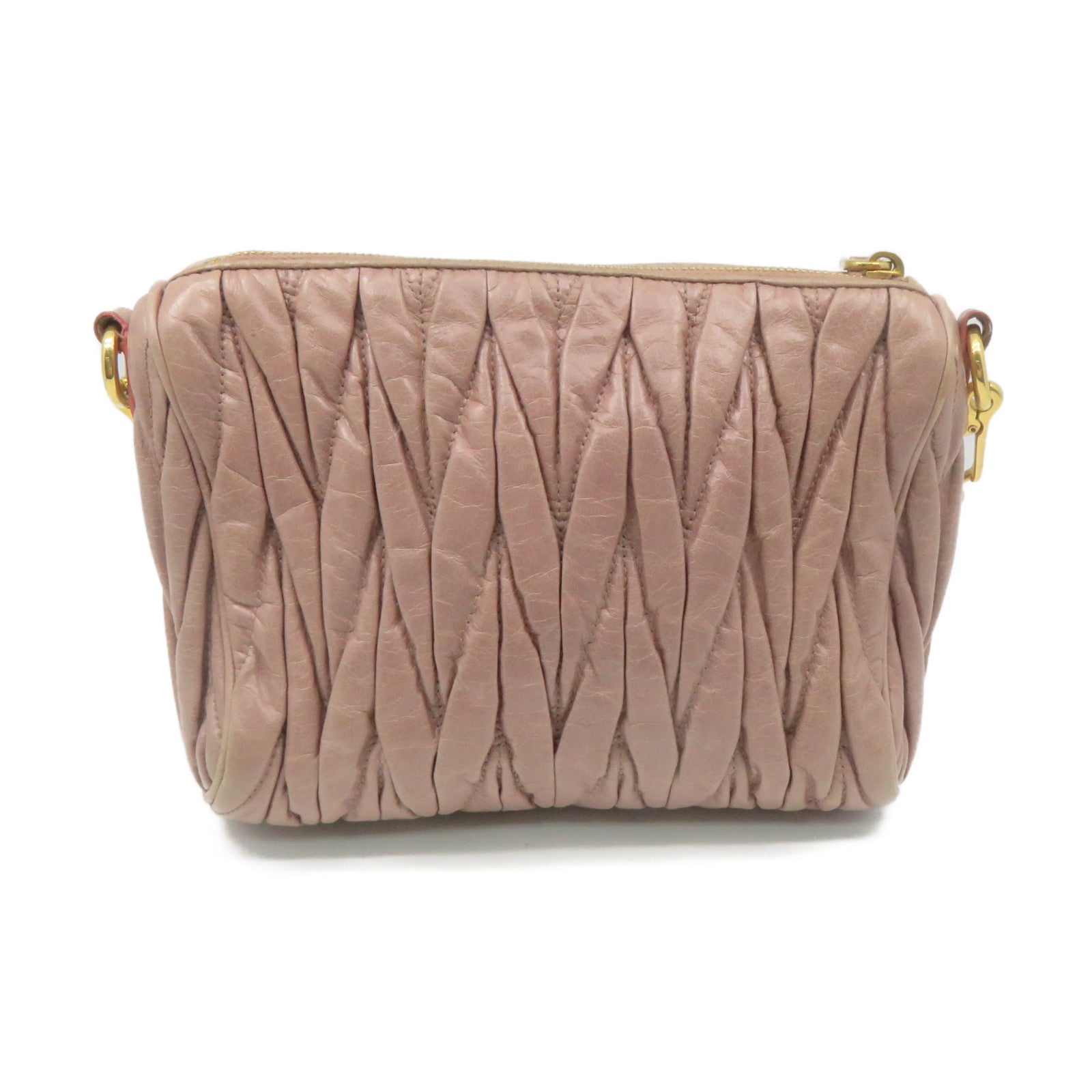 Miu Miu 羊皮皮革Shoulder Bag肩背袋粉紅色