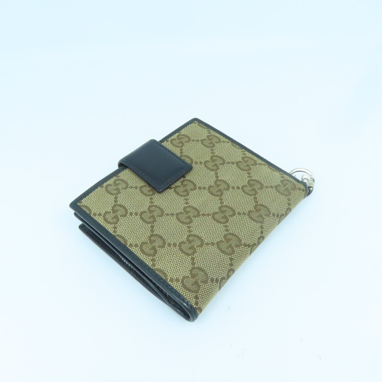 GUCCI 帆布Wallet银扣钱包啡色