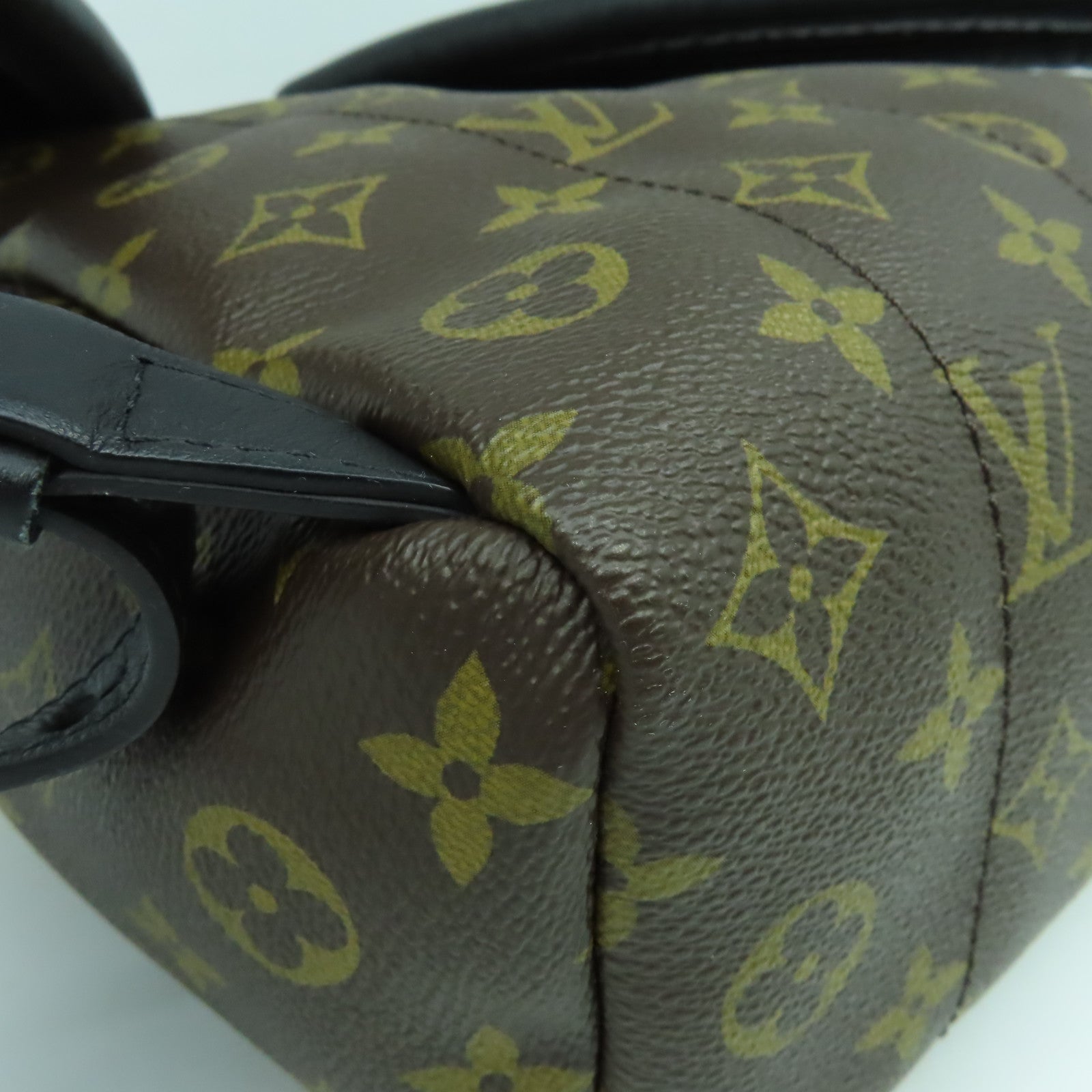 LOUIS VUITTON Monogram Reverse Palm Springs金扣背包啡色