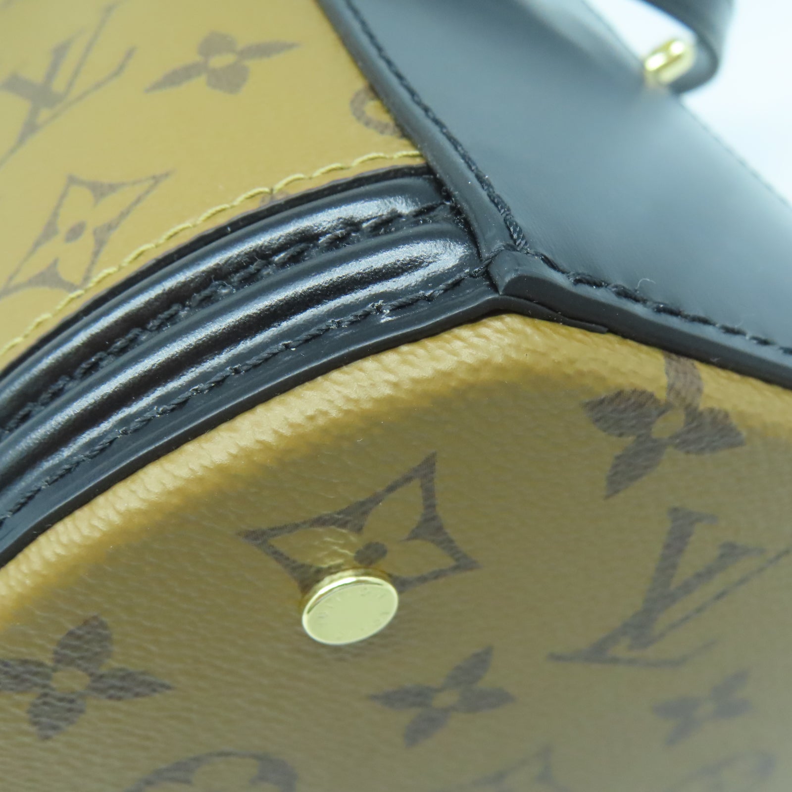 LOUIS VUITTON 【激減優惠】Monogram Reverse Cannes金扣手挽肩背兩用袋棕色