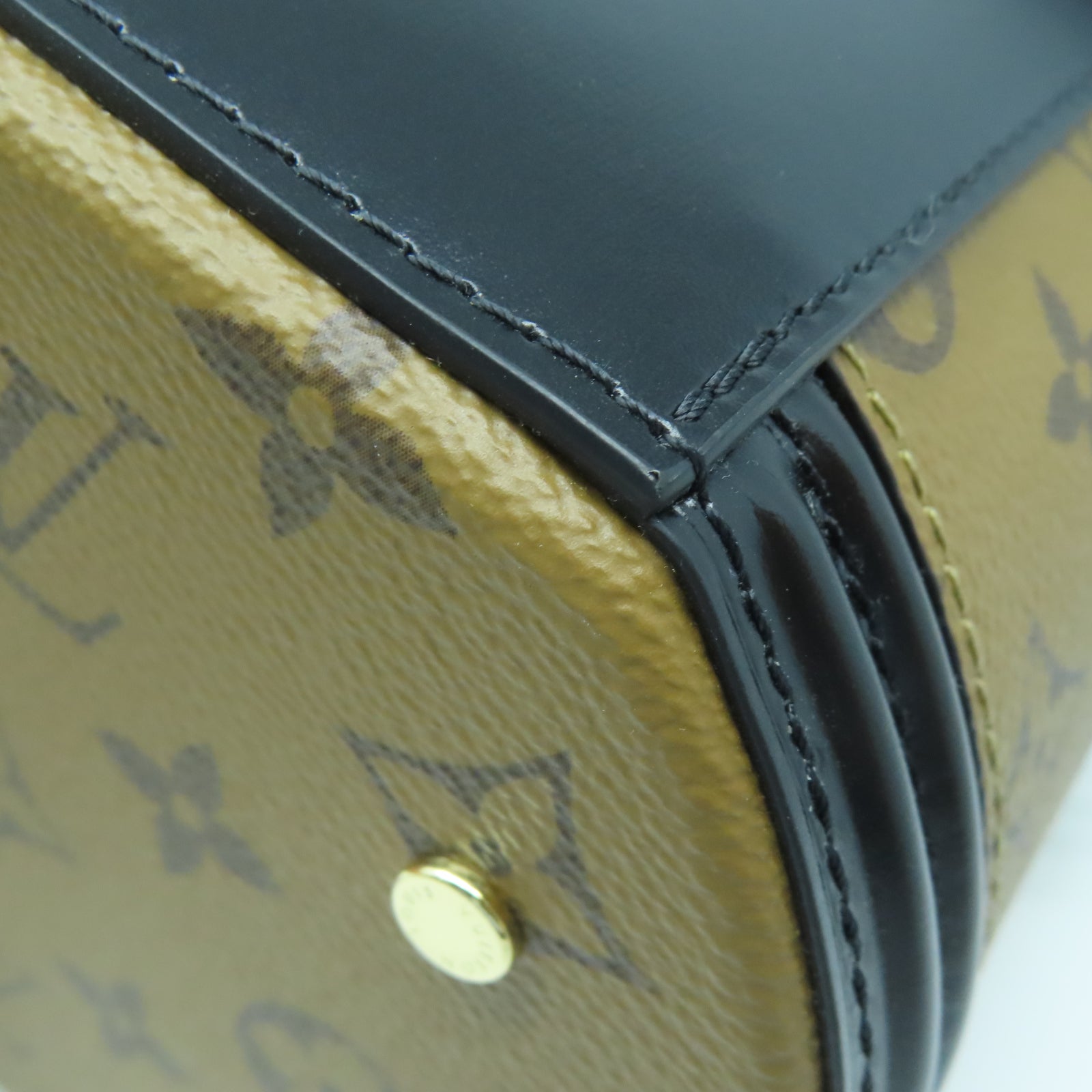 LOUIS VUITTON 【激減優惠】Monogram Reverse Cannes金扣手挽肩背兩用袋棕色