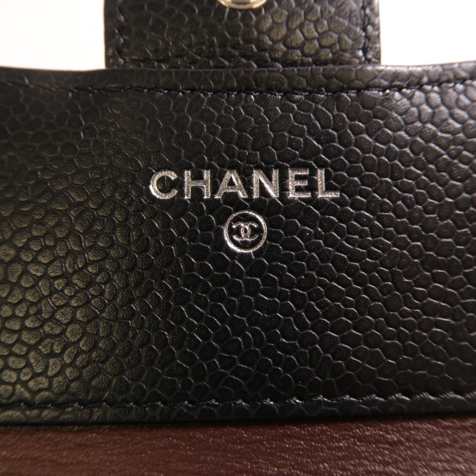 CHANEL 菱格牛皮皮革Classic Wallet銀扣錢包黑色