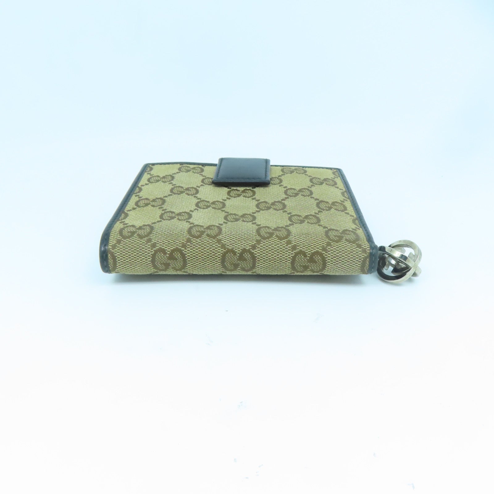 GUCCI 帆布Wallet银扣钱包啡色