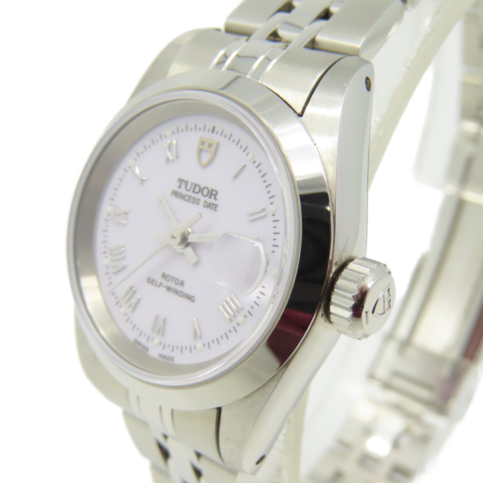TUDOR Princess Date Watch不鏽鋼自動機芯手錶白色/銀色