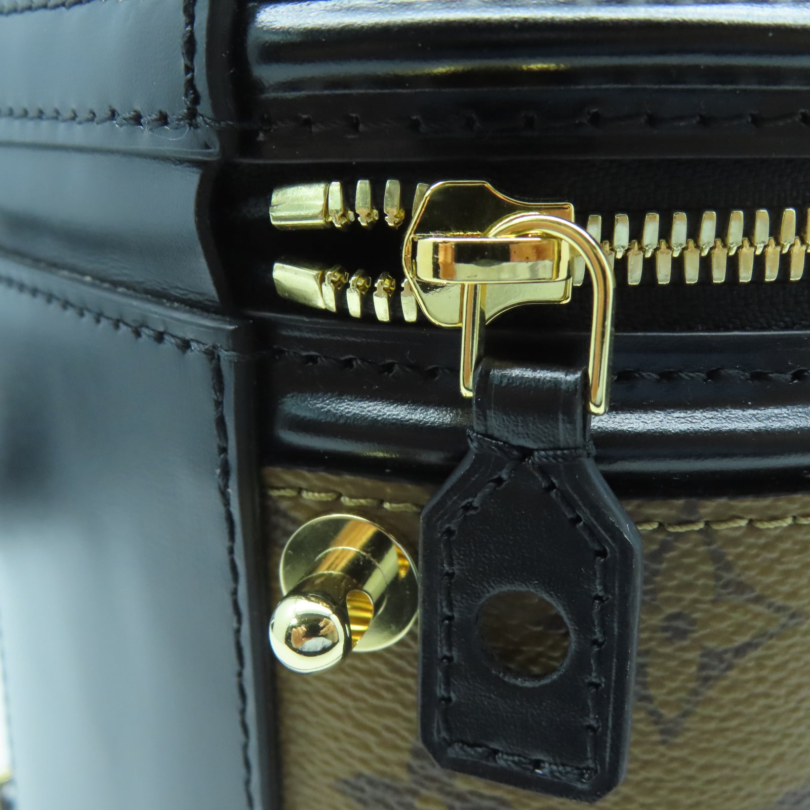 LOUIS VUITTON 【激減優惠】Monogram Reverse Cannes金扣手挽肩背兩用袋棕色