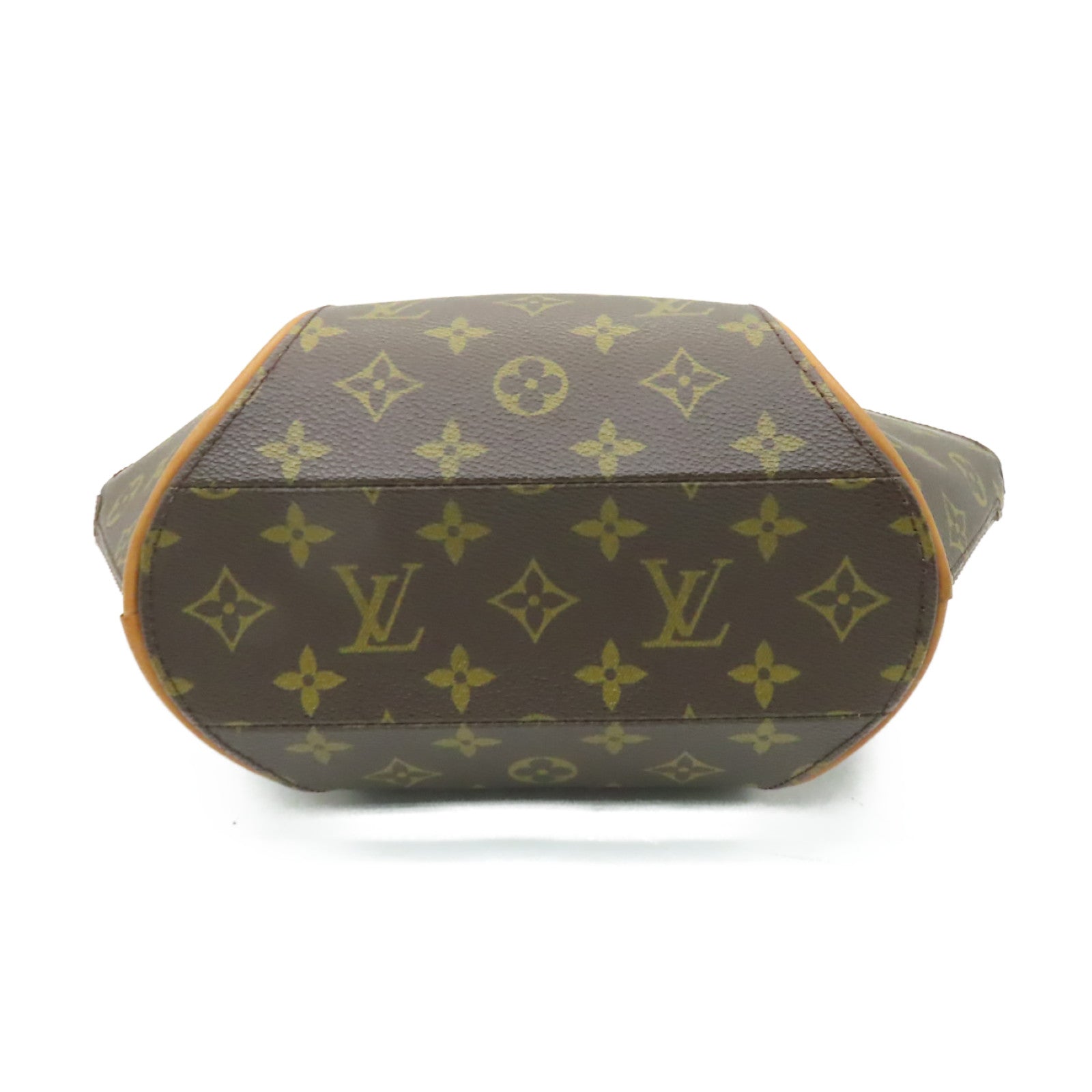 LOUIS VUITTON Monogram Elipse PM金扣手挽袋棕色