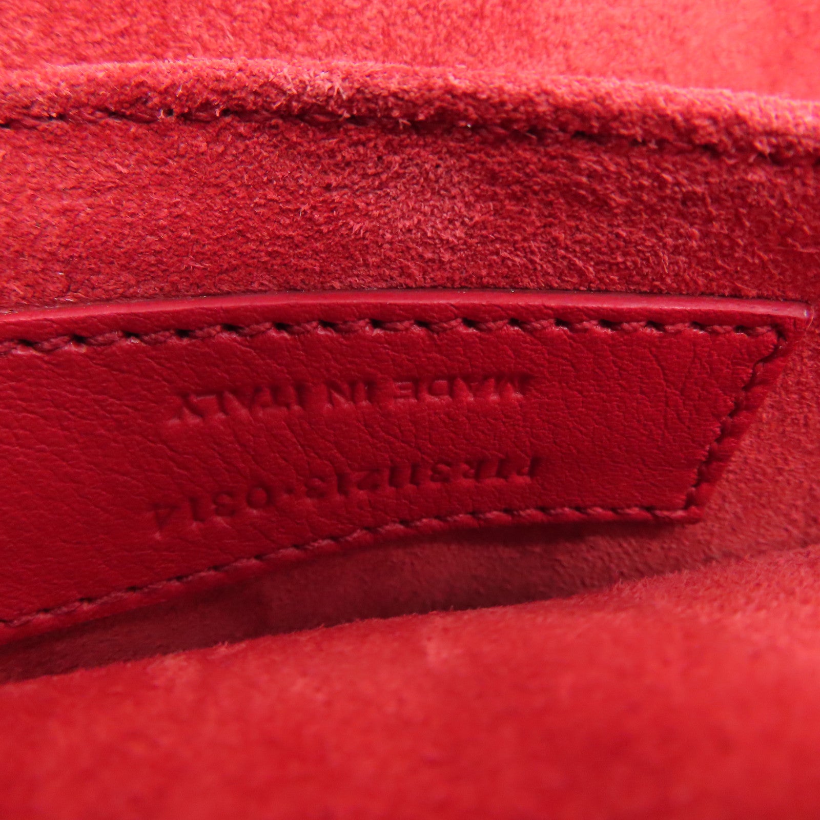 SAINT LAURENT [Sharp Discount] Leather Second Pouch Gold Buckle Clutch Red