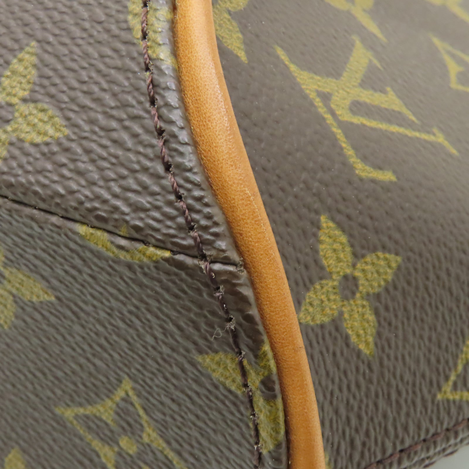 LOUIS VUITTON Monogram Elipse PM金扣手挽袋棕色