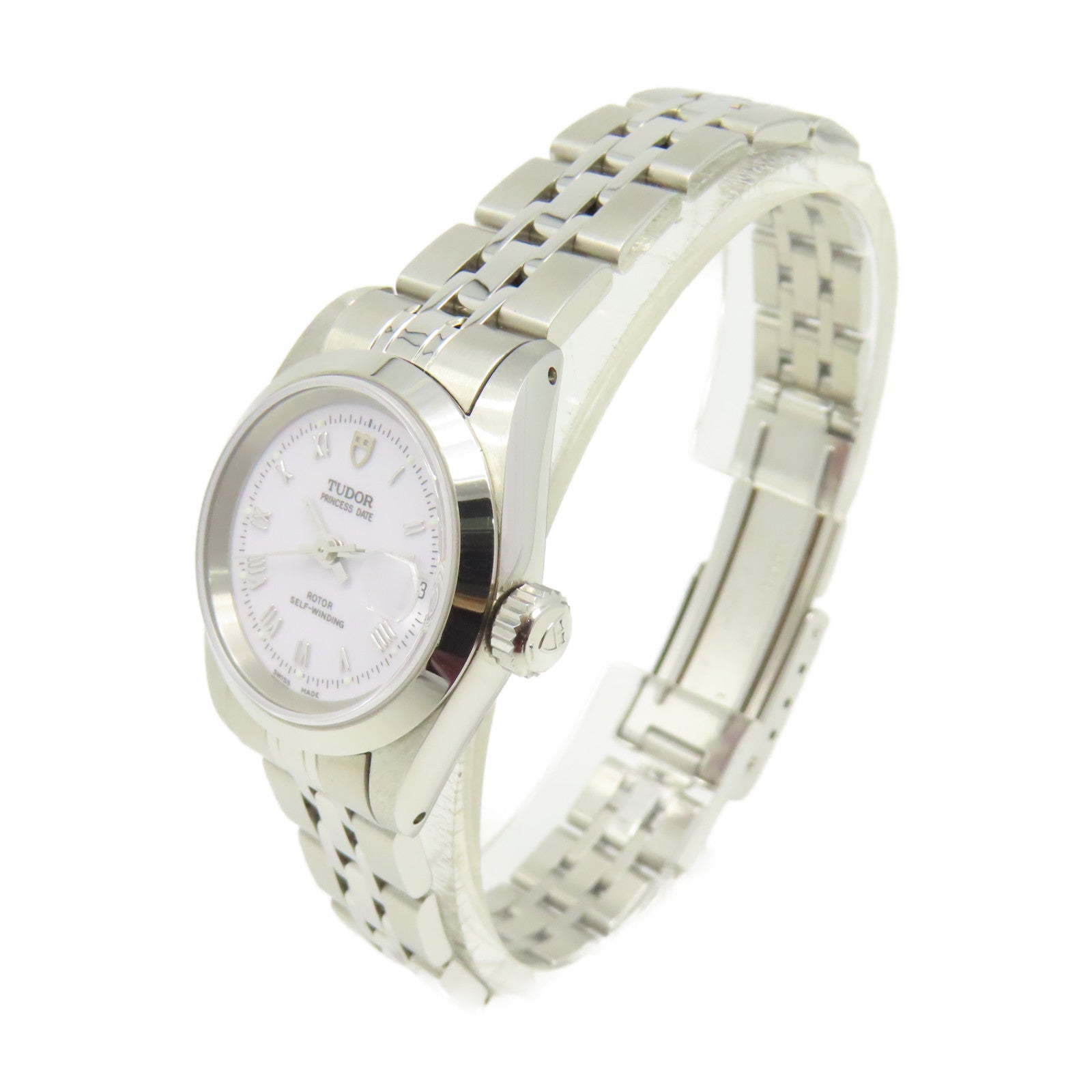 TUDOR Princess Date Watch不鏽鋼自動機芯手錶白色/銀色